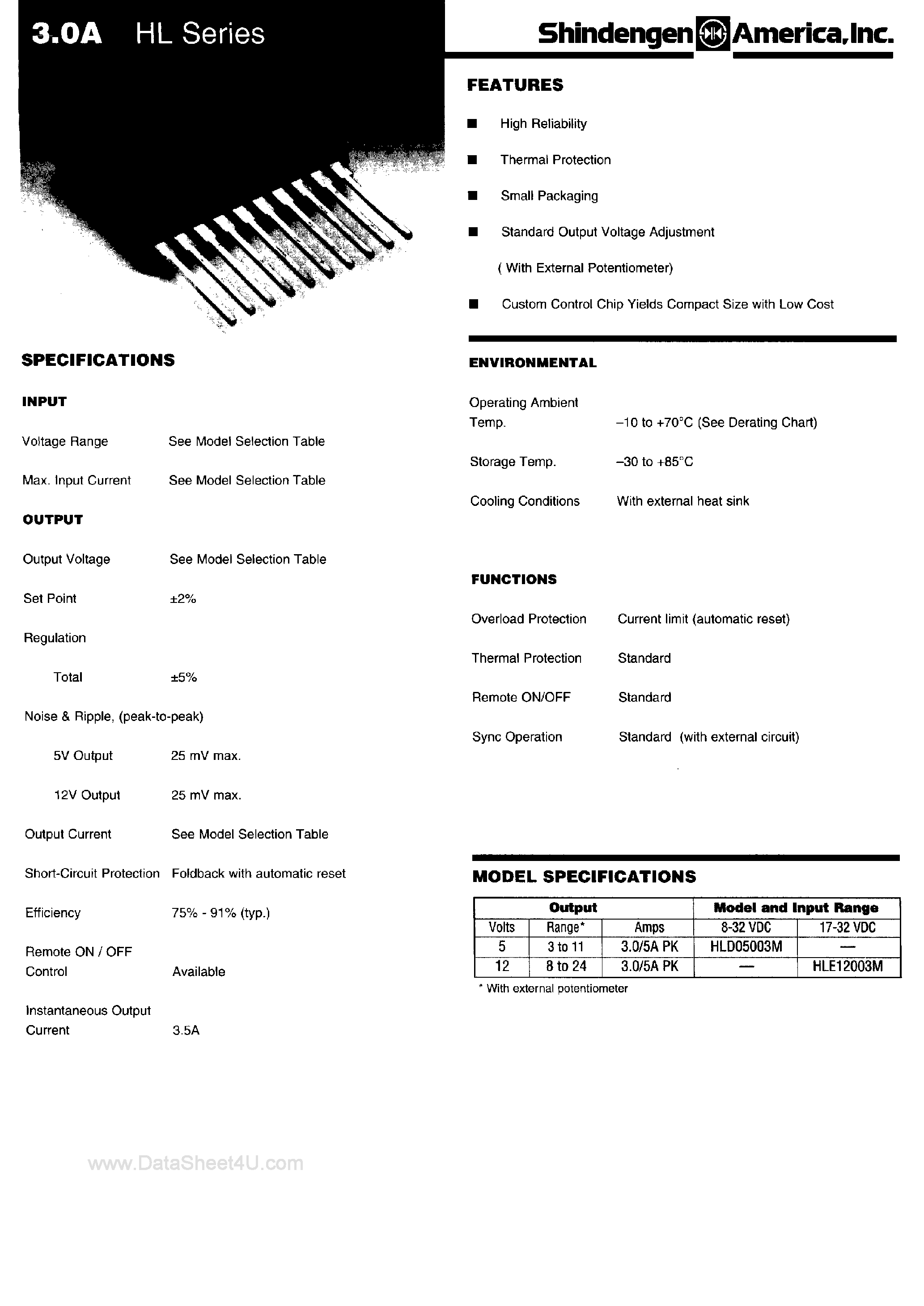 Datasheet HLE12003M - SMPS CONTROLLER page 1