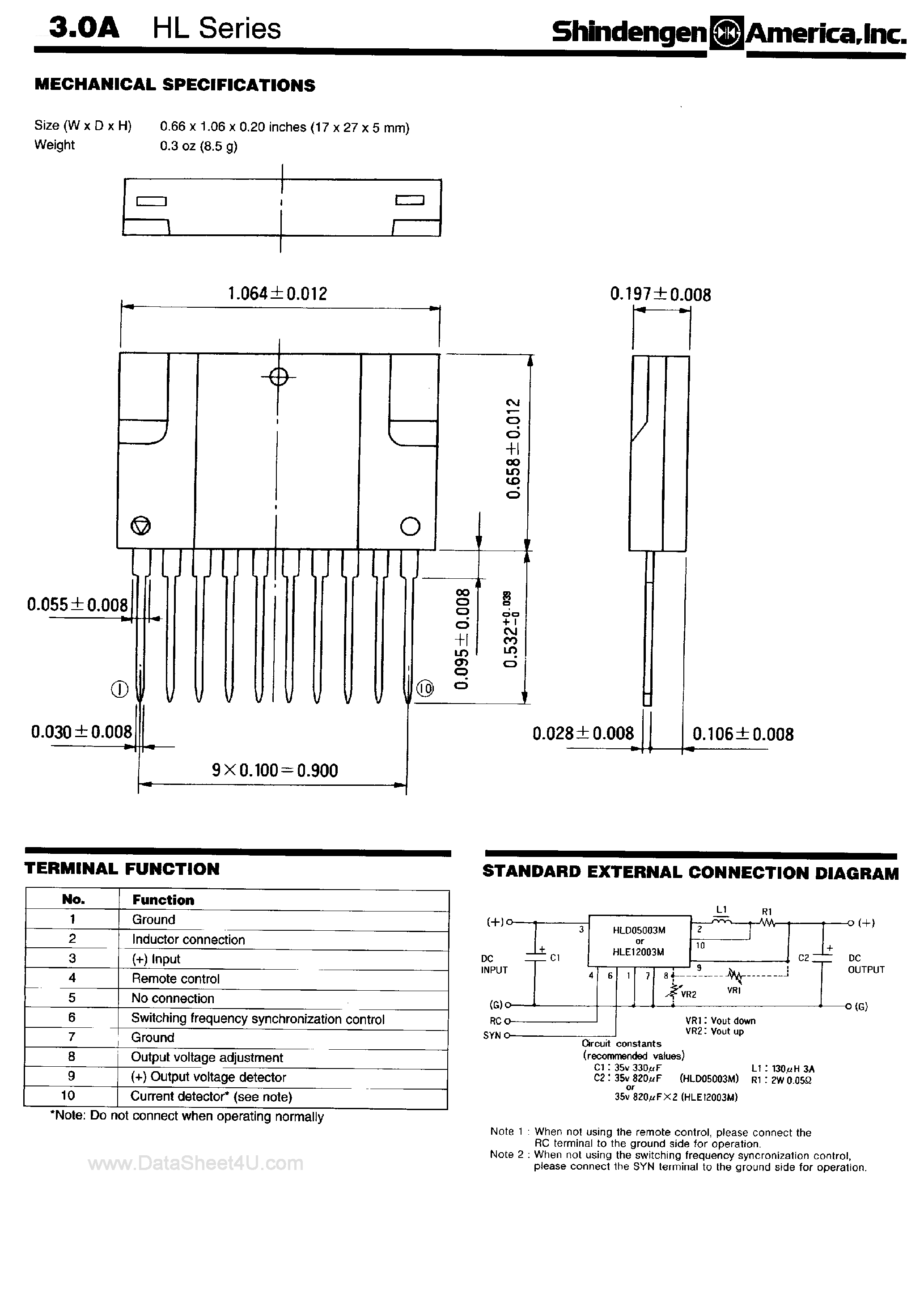 Datasheet HLE12003M - SMPS CONTROLLER page 2