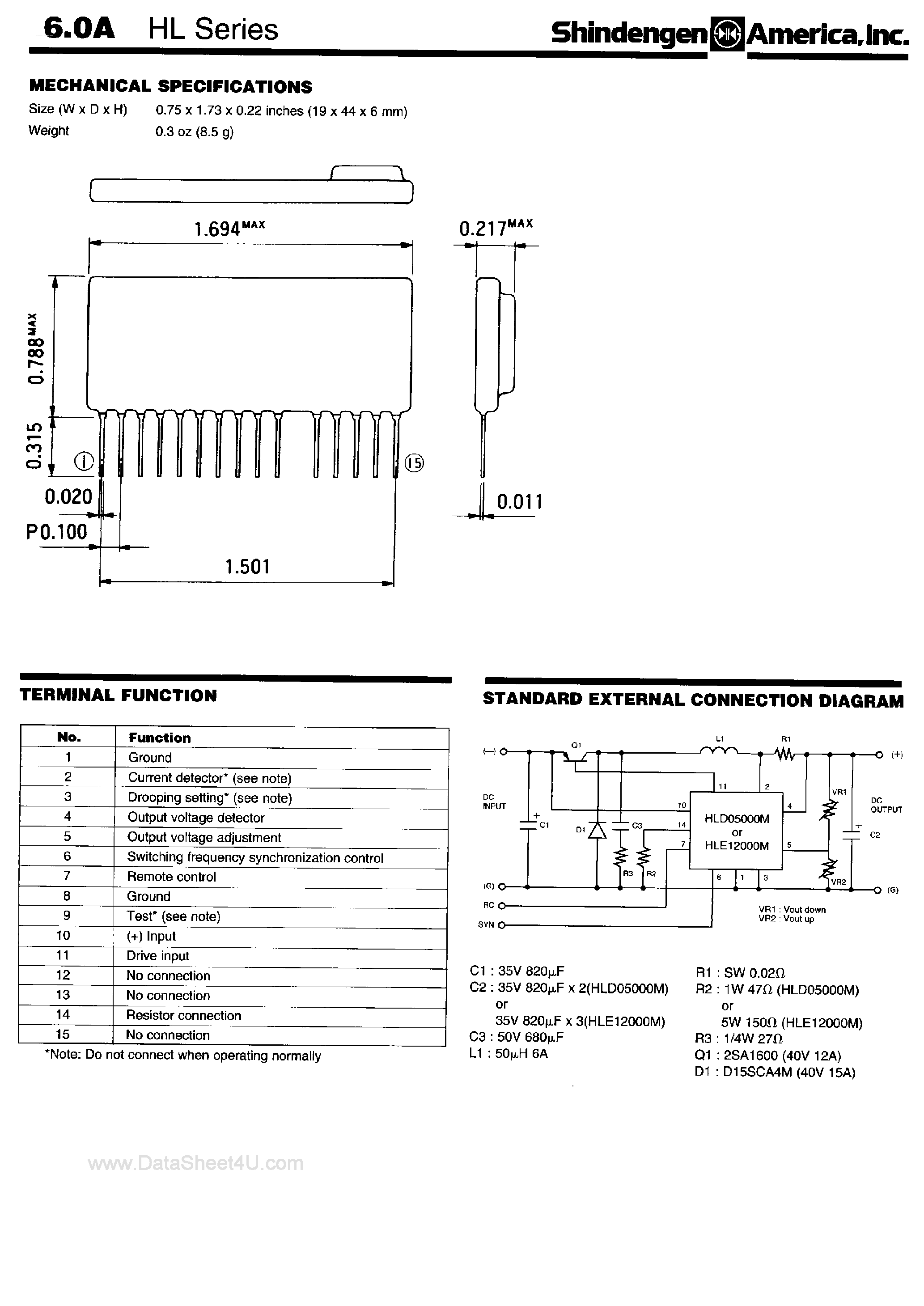 Datasheet HLE12000M - SMPS CONTROLLER page 2