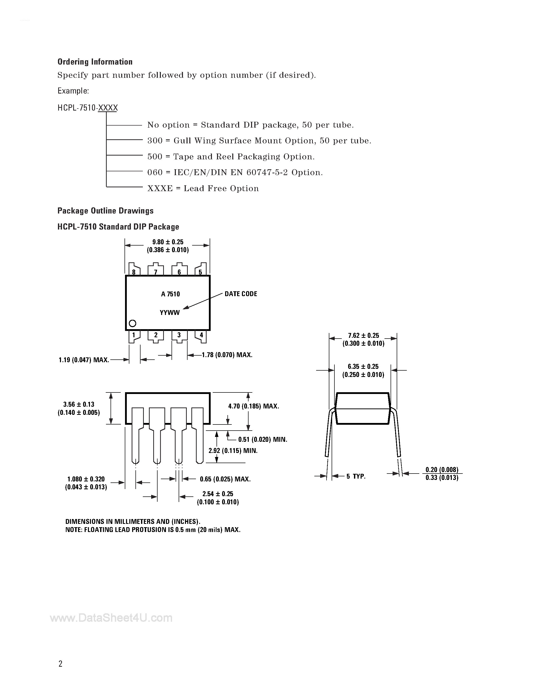 Даташит на микросхему HCPL-7510 страница 2 Даташит HCPL-7510 - Isolated Linear Sensing IC страница 2
