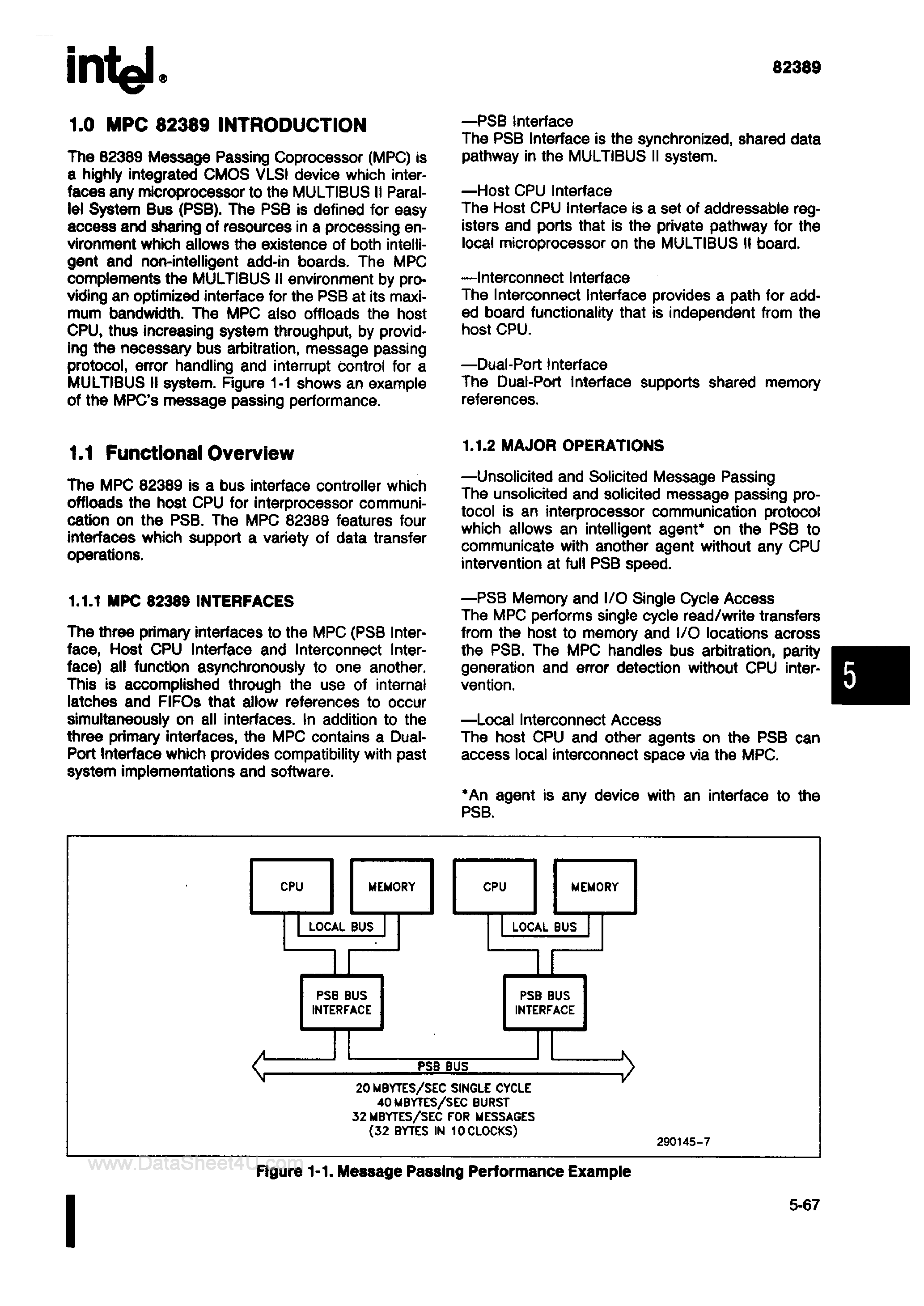 Datasheet A82389 - Message Passing Coprocessor A Multibus II Bus Interface Controller page 2