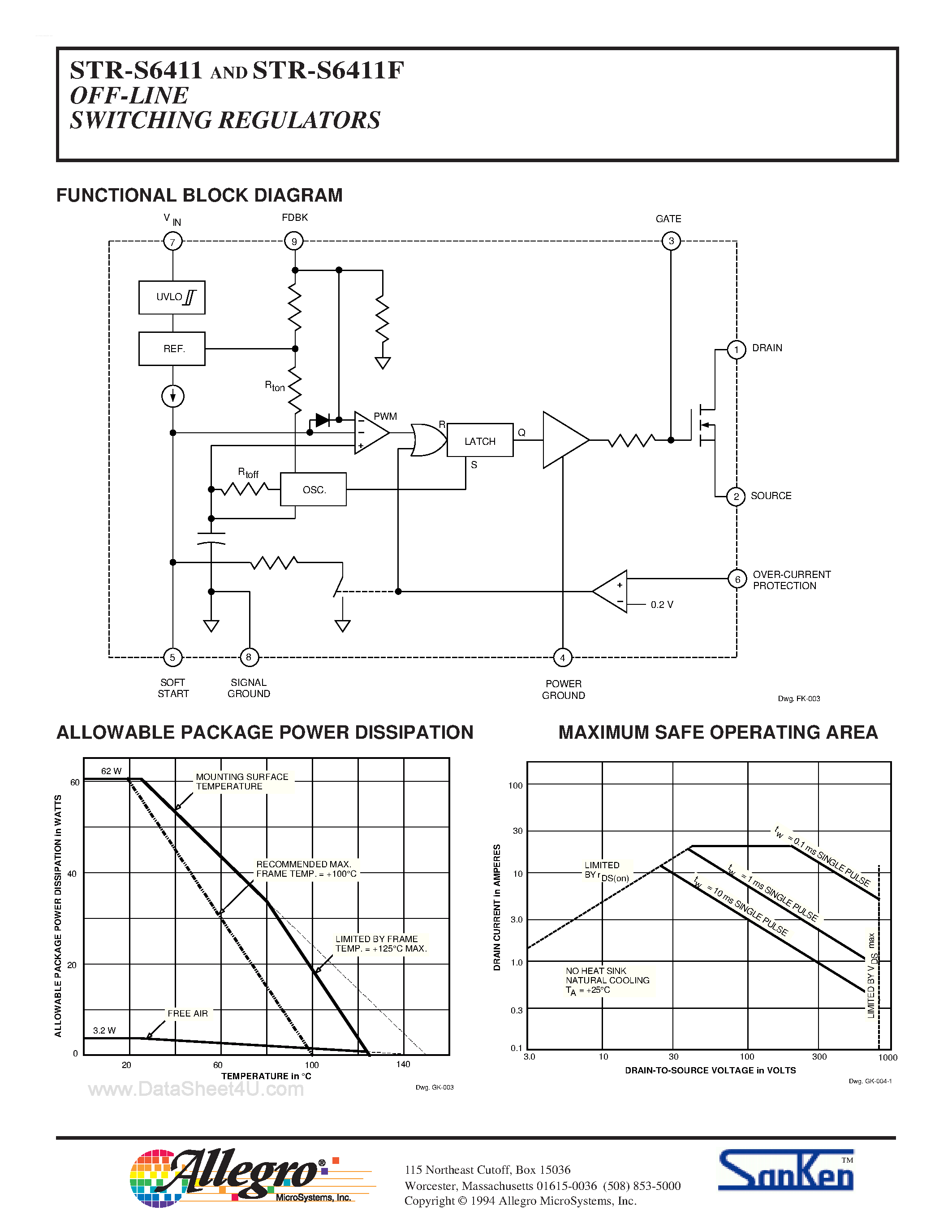 Datasheet STRS6411 page 2 Datasheet STRS6411 - OFF-LINE SWITCHING REGULATORS WITH POWER MOSFET OUTPUT page 2