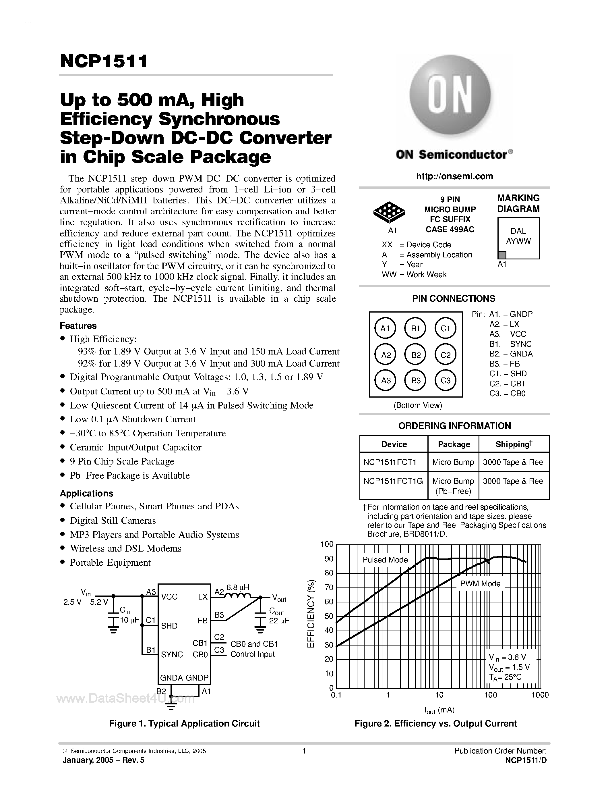 Datasheet LPO4812 - High Efficiency Synchronous Step-Down DC-DC Converter page 1