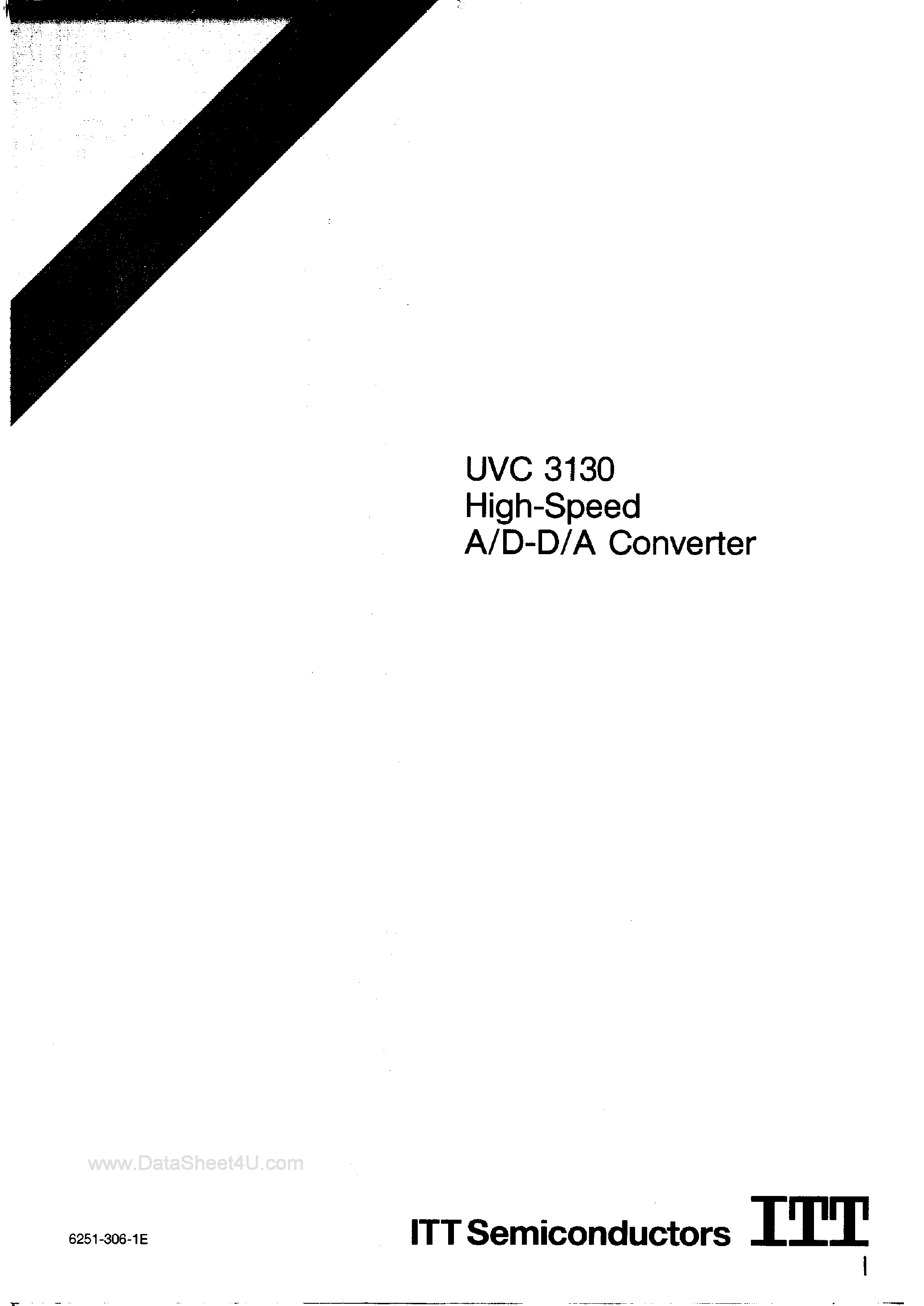 Datasheet UVC3130 page 1 Datasheet UVC3130 - High Speed A/D - D/A Converter page 1