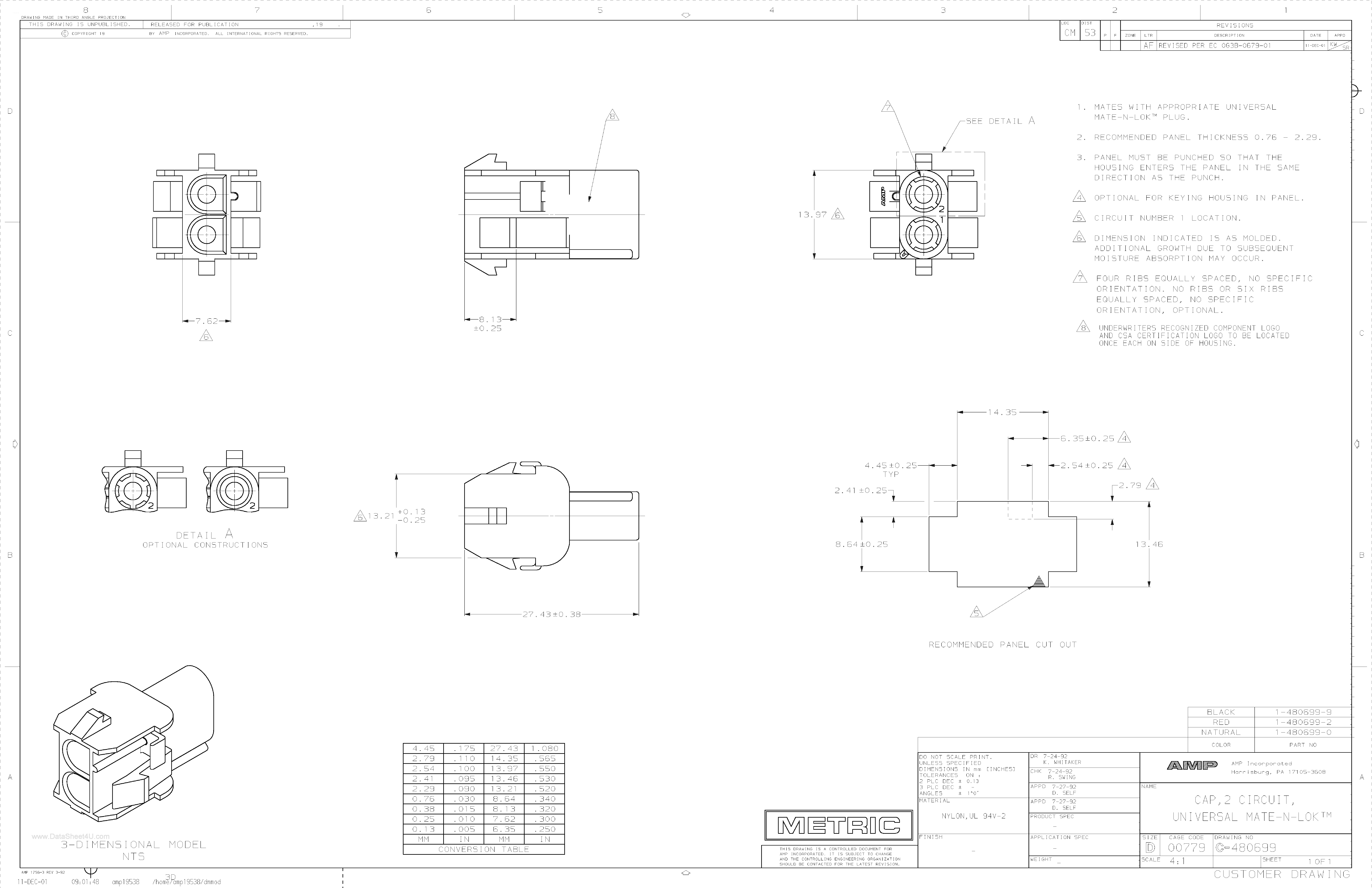 Даташит 1-480699-0 - HEADER CONNECTOR страница 1