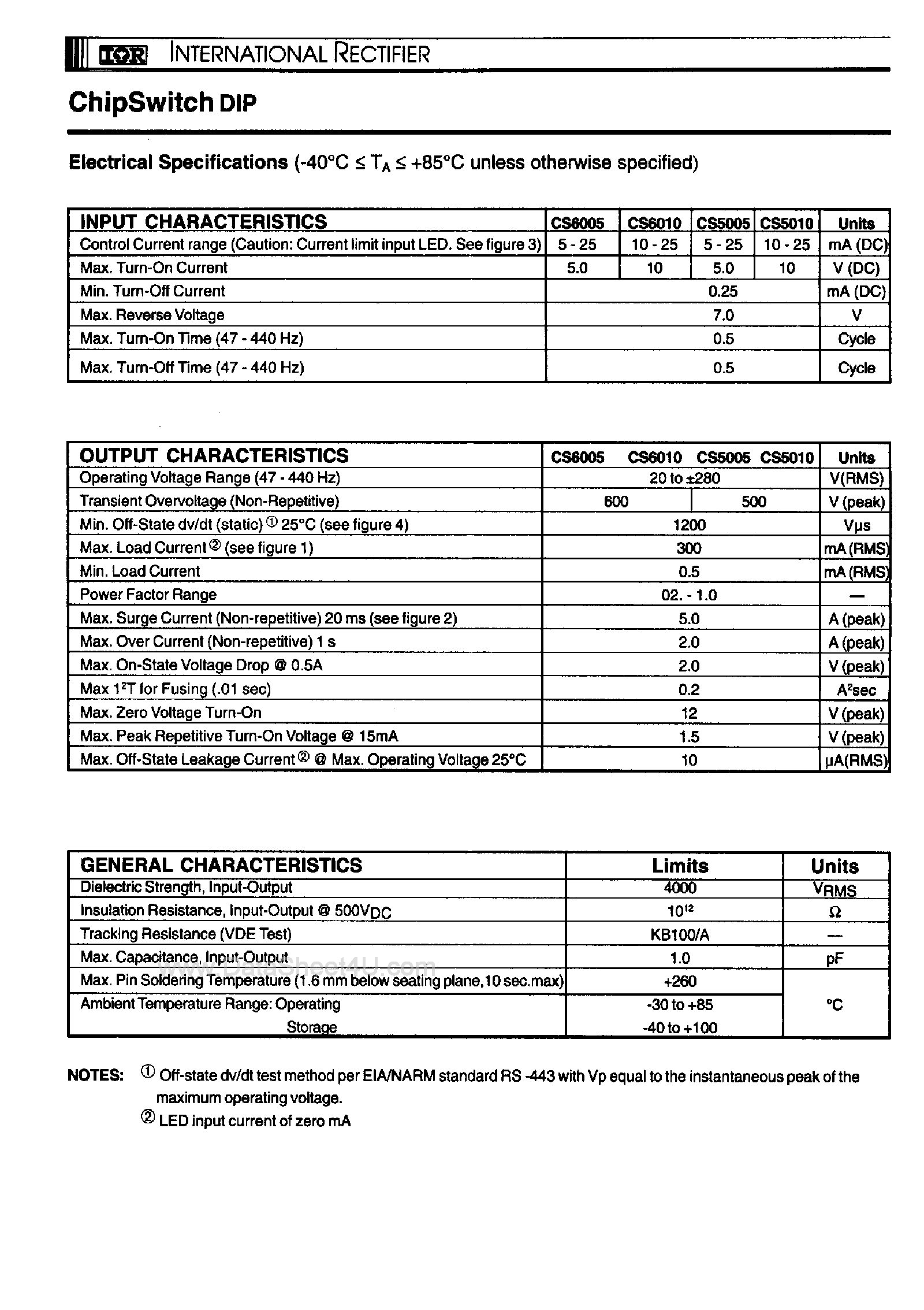 Даташит на микросхему CS6005 страница 2 Даташит CS6005 - (CS60 Series) Power IC Relay страница 2