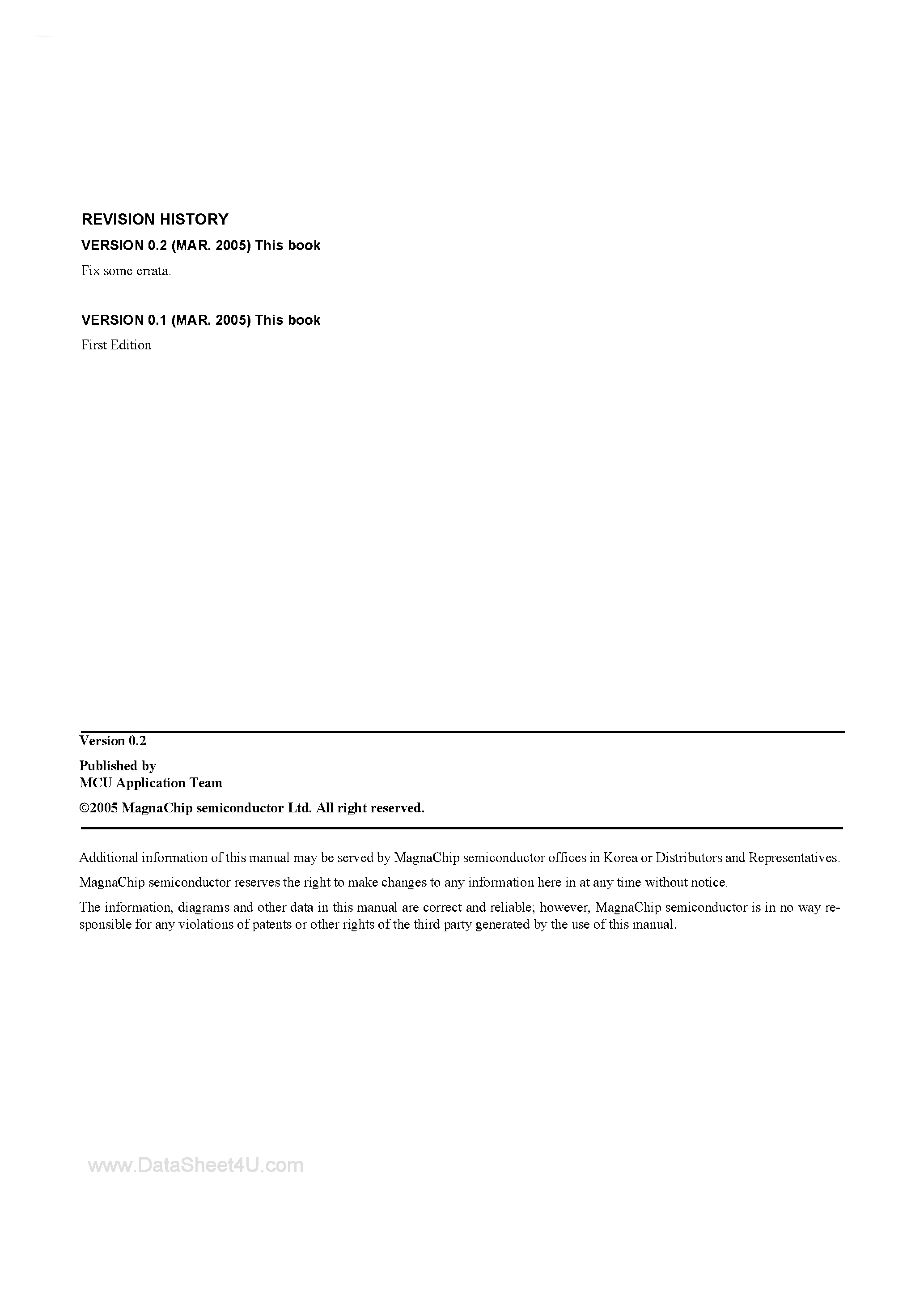 Даташит MC80C0104 - (MC80C0104 / MC80F0104 / MC80C0204 / MC80F0204) 8-BIT SINGLE-CHIP MICROCONTROLLERS страница 2