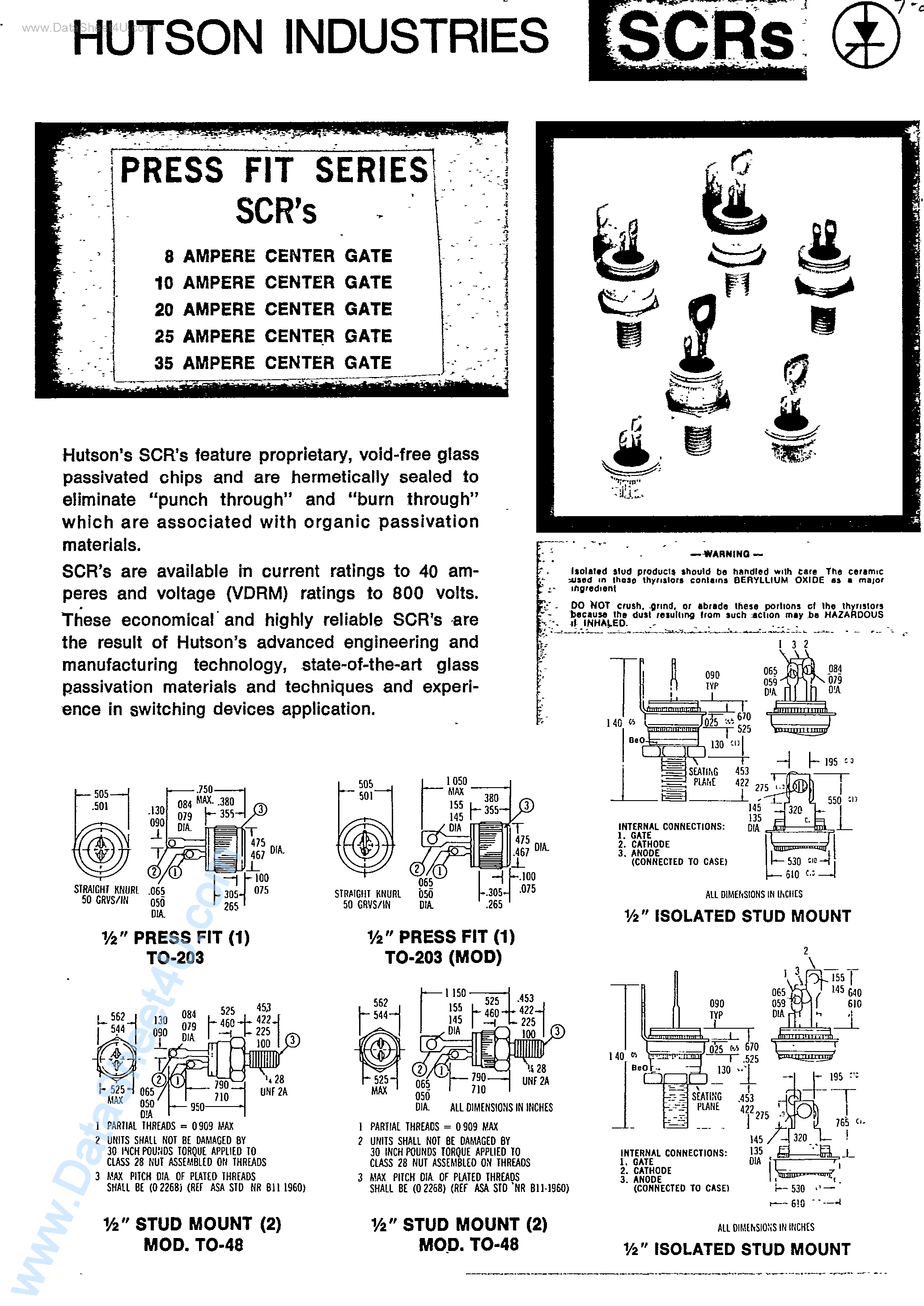 Datasheet SIPS0xx page 1 Datasheet SIPS0xx - (SIPS020 - SIPS635) SILICON CONTROLLED RECTIFIER page 1