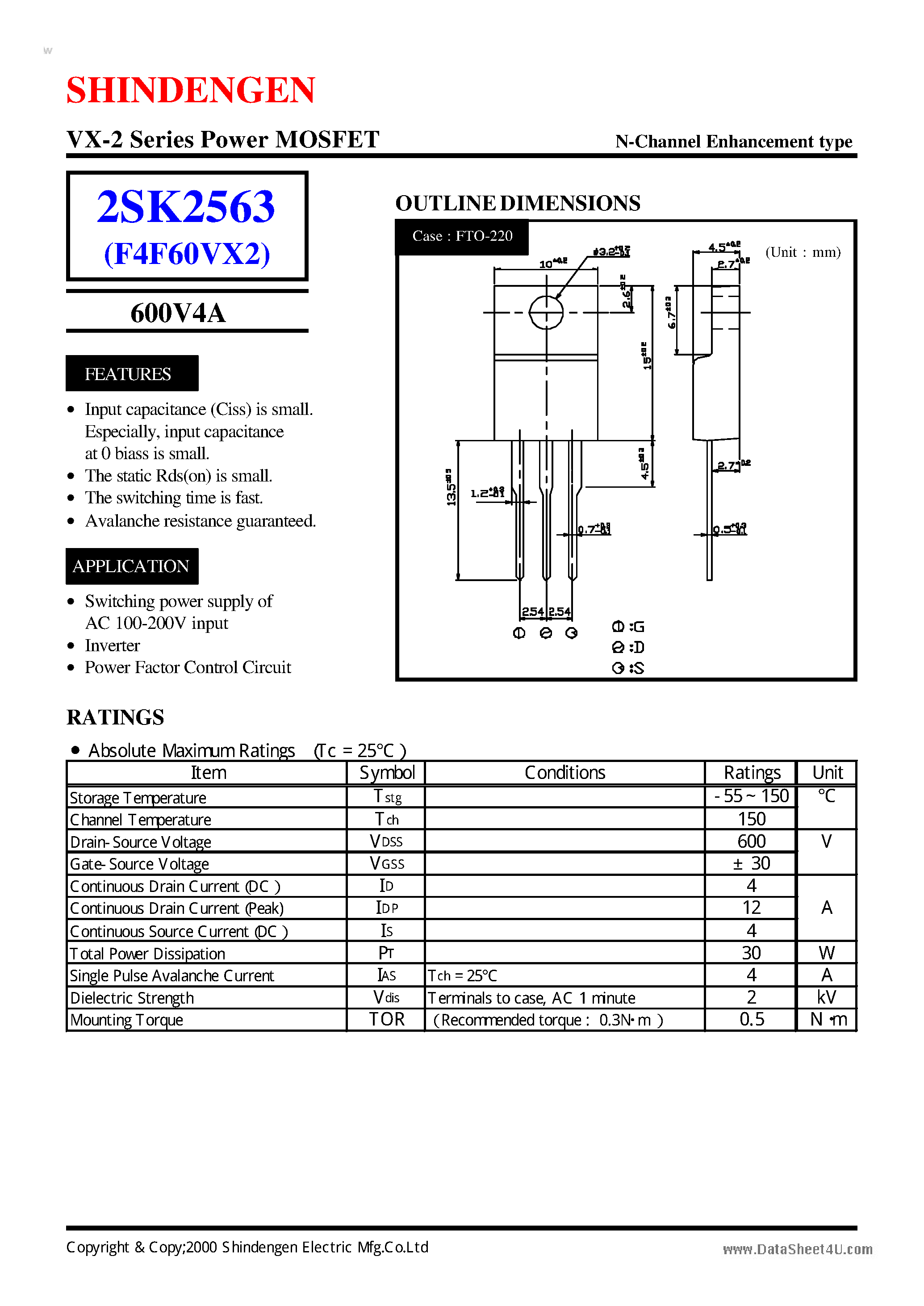 Даташит на микросхему K2563 страница 1 Даташит K2563 - Search -----> 2SK2563 страница 1