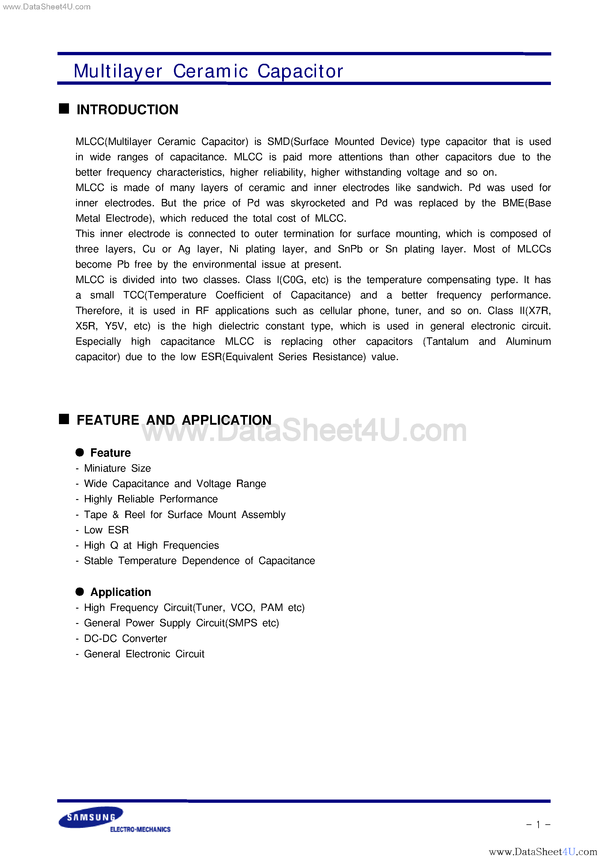 Datasheet CL31Fxxxxxxxxx - Multilayer Ceramic Capacitor page 2