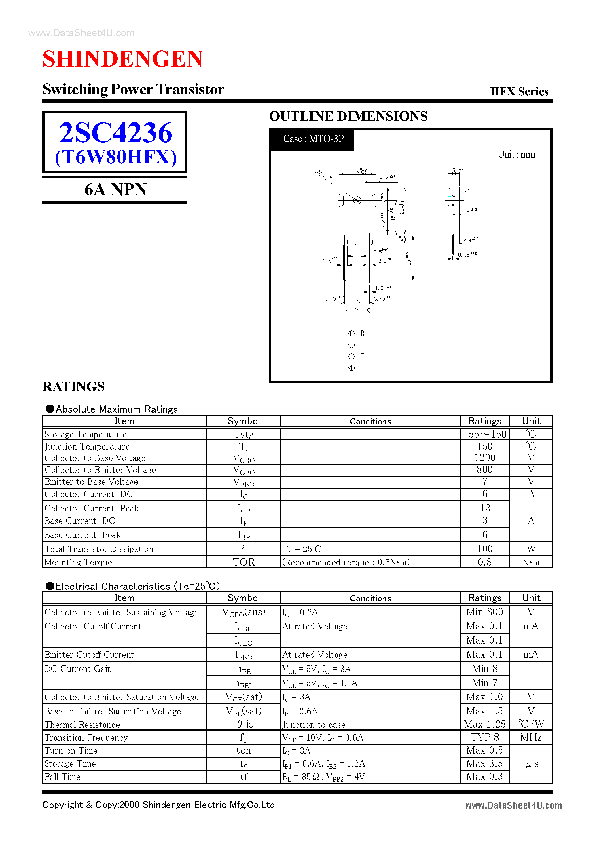 Datasheet C4236 page 1 Datasheet C4236 - Search -----> 2SC4236 page 1