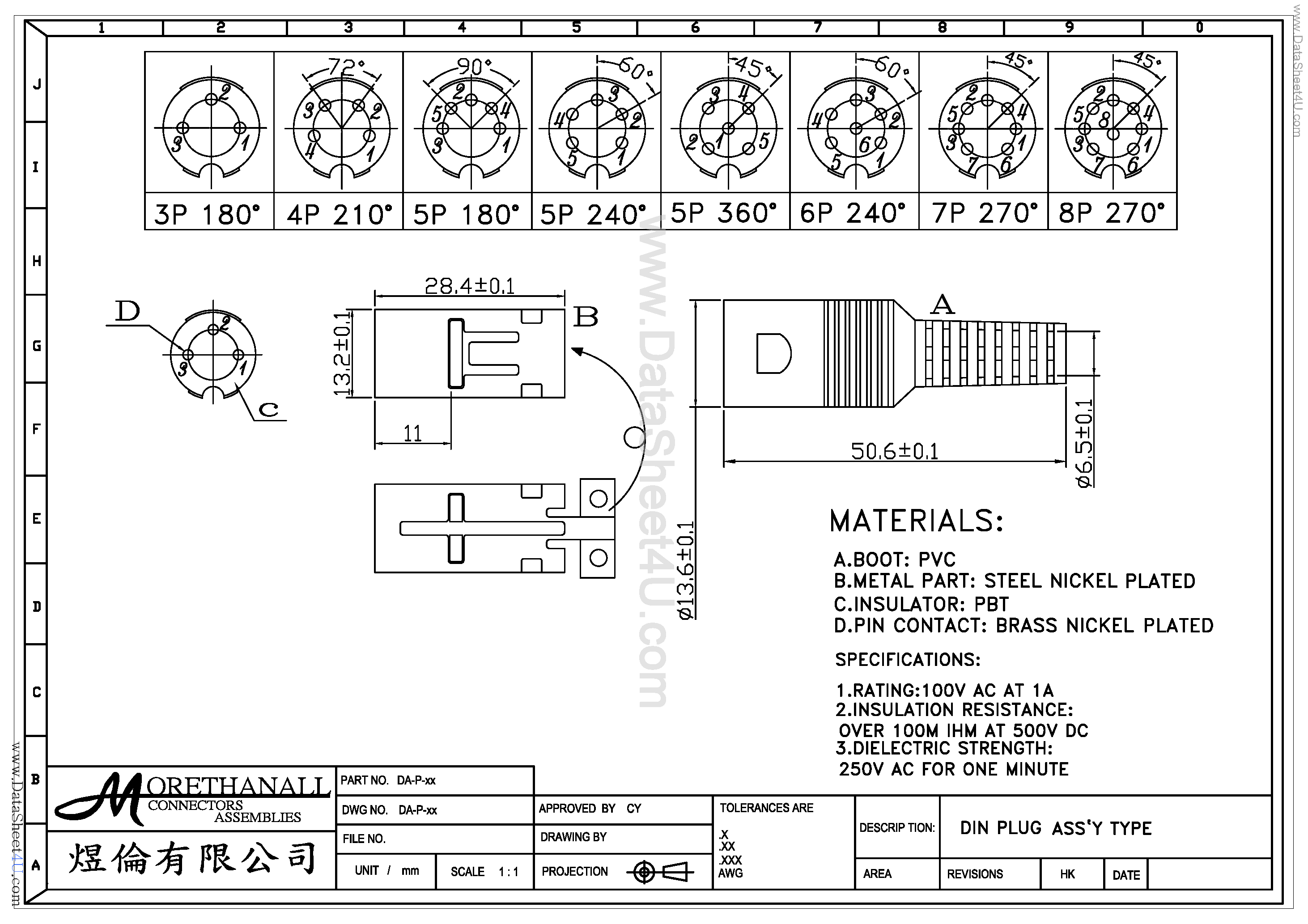Datasheet DAP07 - CONNECTOR page 1