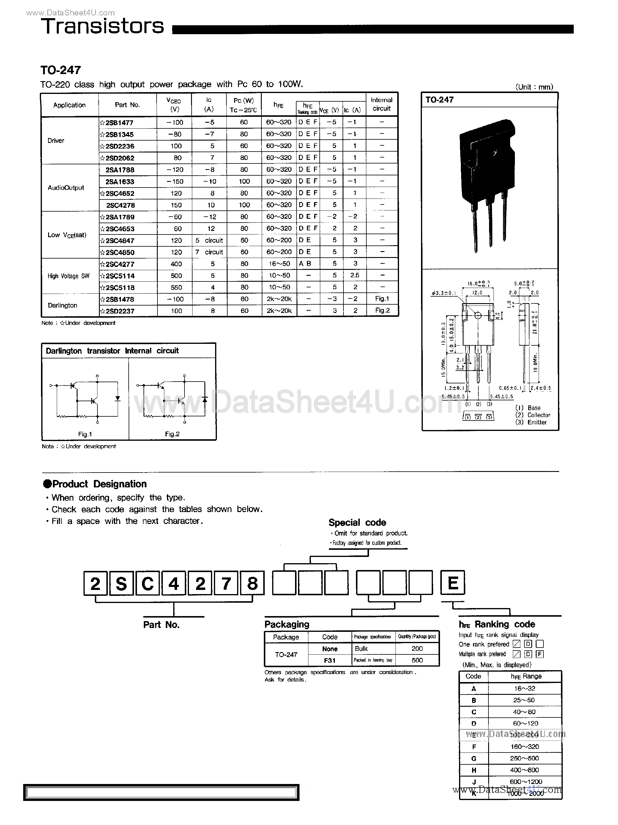 Даташит 2SC5114 - TRANSISTORS страница 1