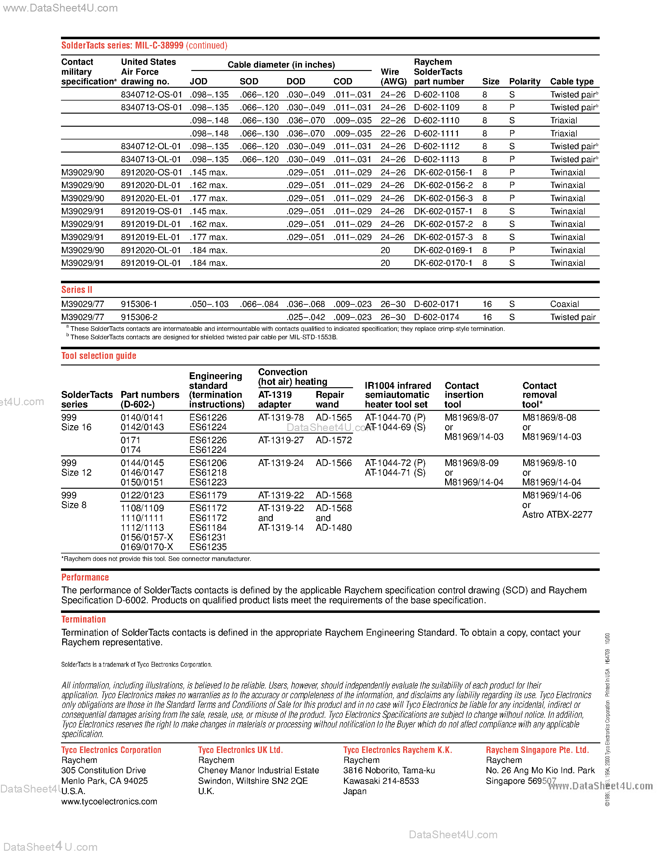 Datasheet D602-1110 - (D602-111x) RF Connector page 2