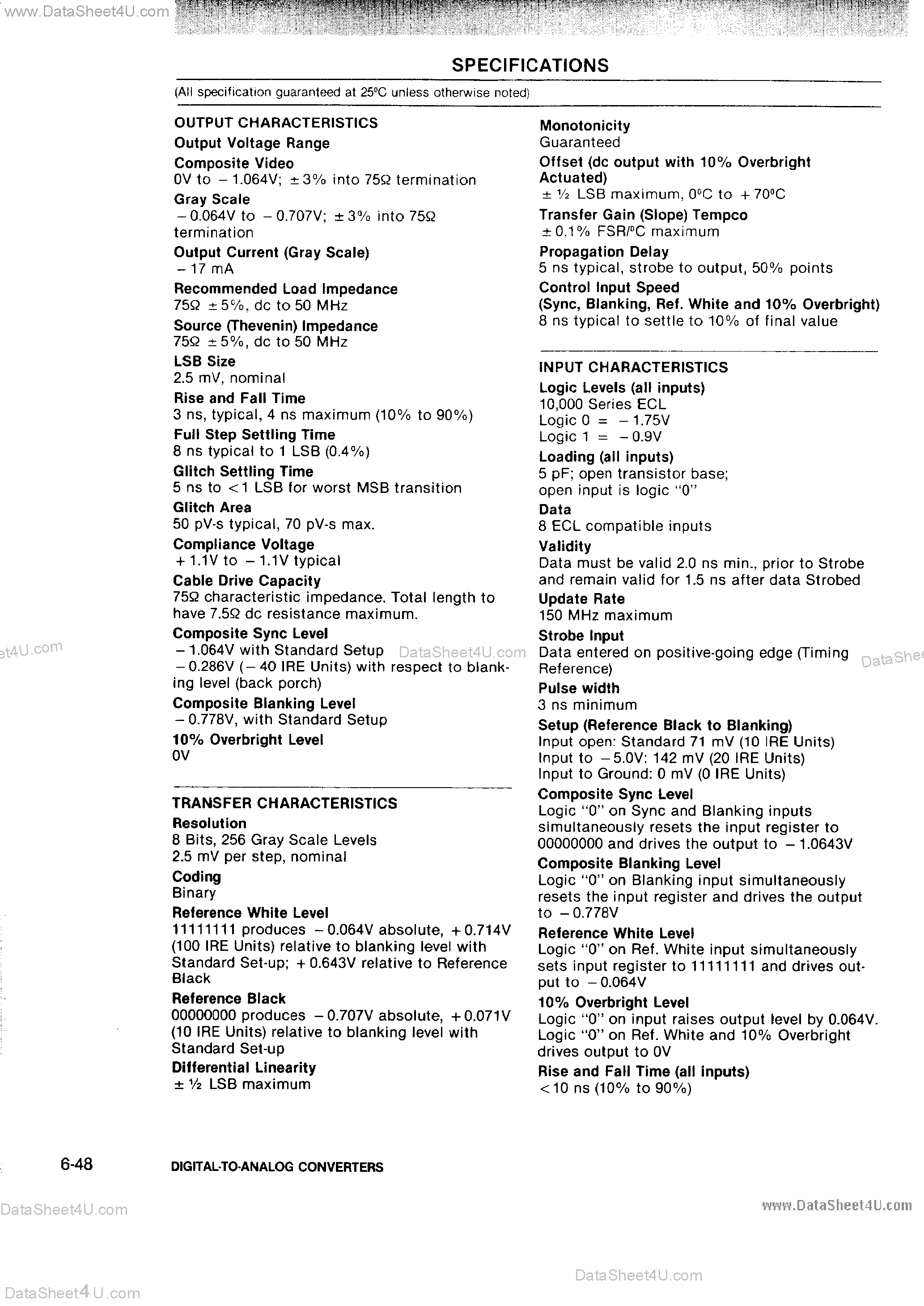 Datasheet AH8308E - 8-Bit Composite Video D/A Converters page 2