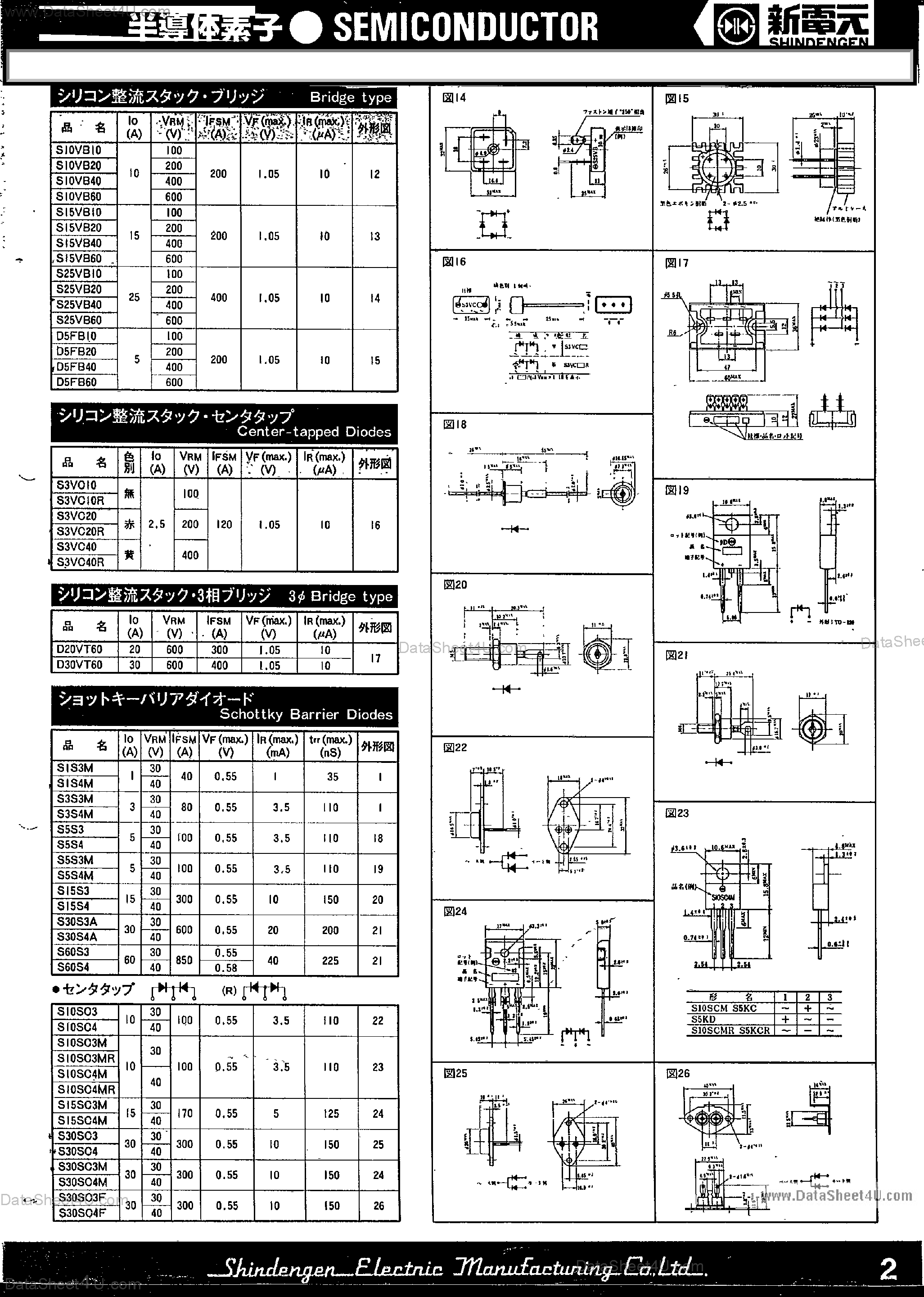 Даташит на микросхему S30SC3 страница 1 Даташит S30SC3 - (S30SC3 / S30SC4) Schottky Barrier Diodes страница 1
