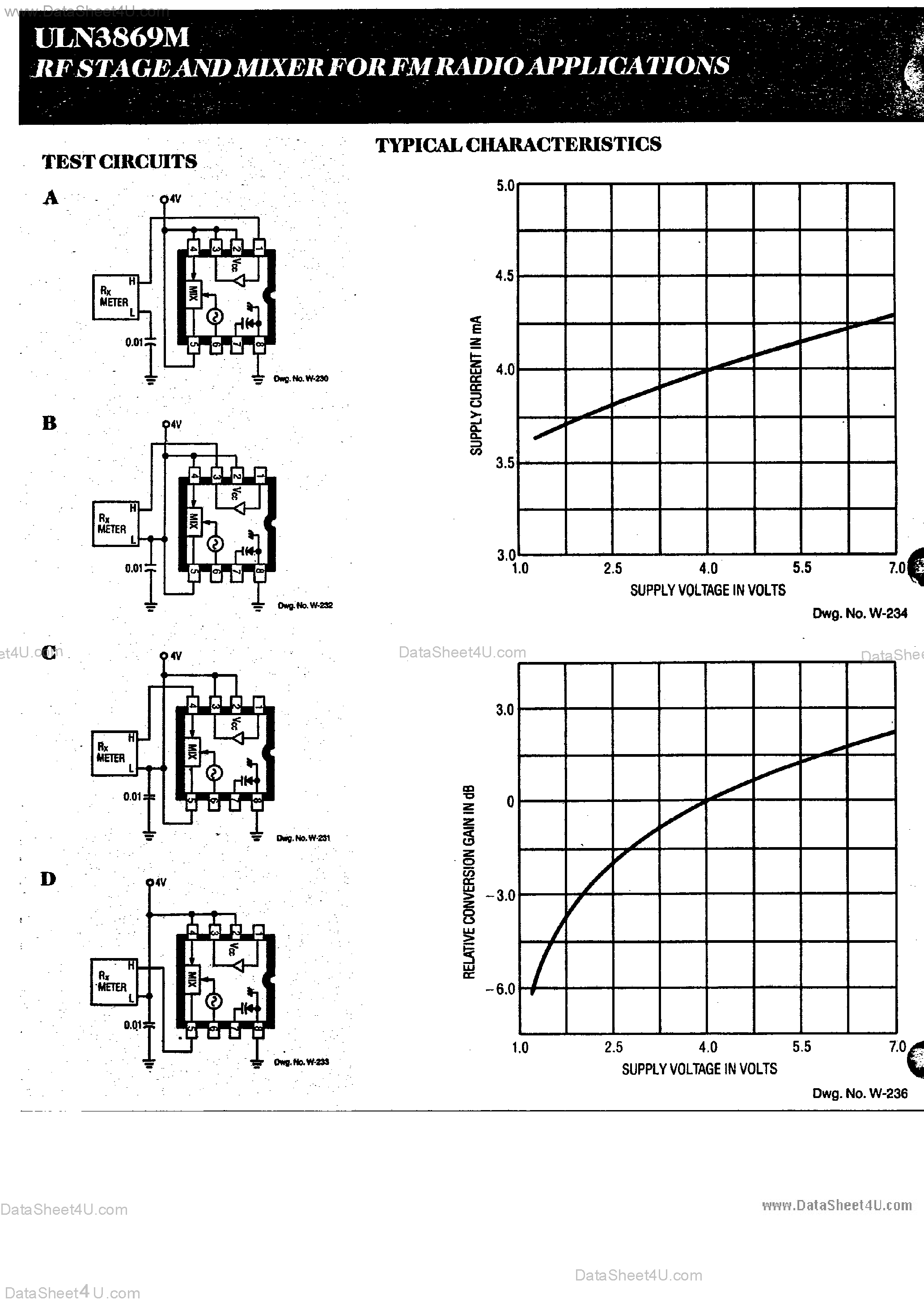 Даташит на микросхему ULN-3869M страница 2 Даташит ULN-3869M - RF Stage and Mixer страница 2