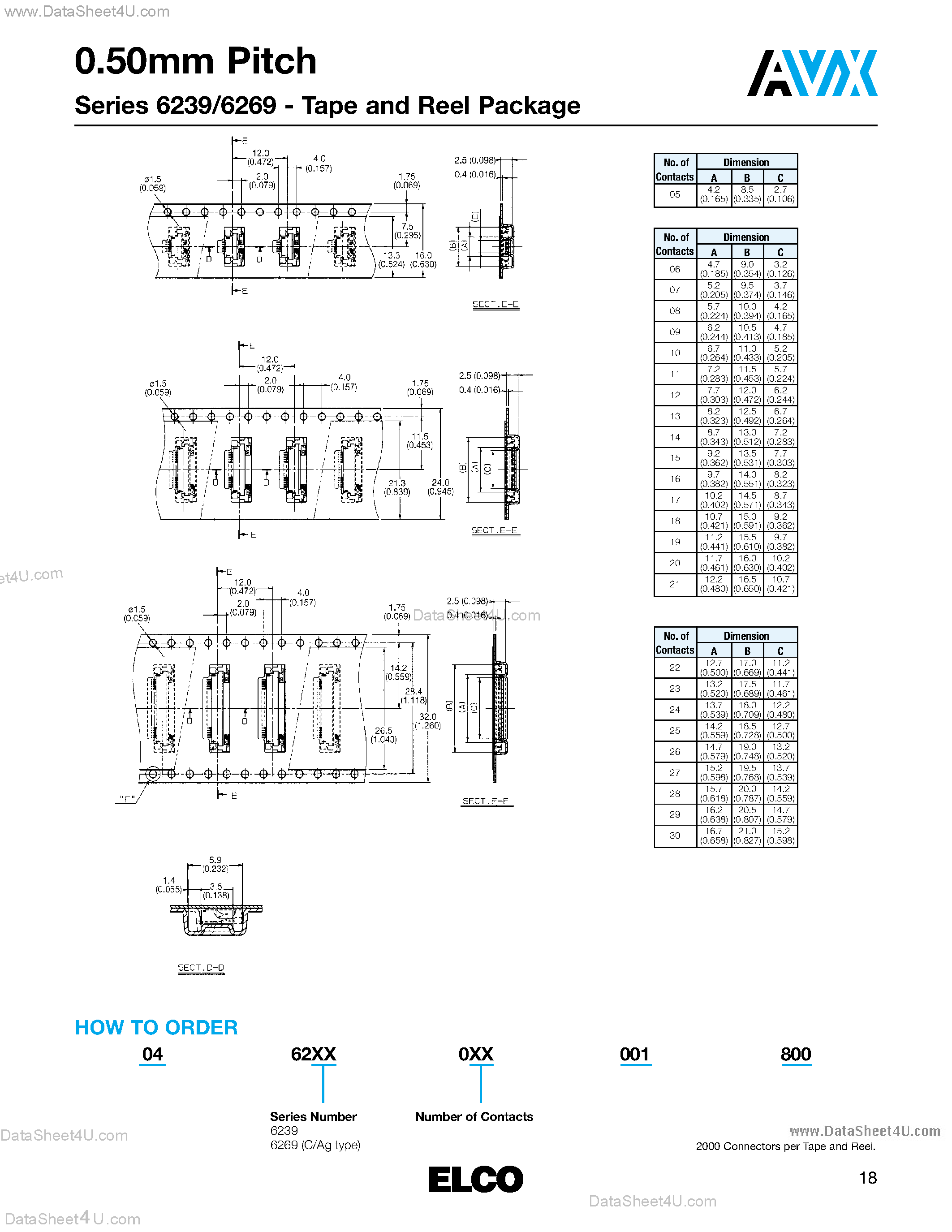 Datasheet 04-6239-012-001-800 - 0.50mm Pitch page 2