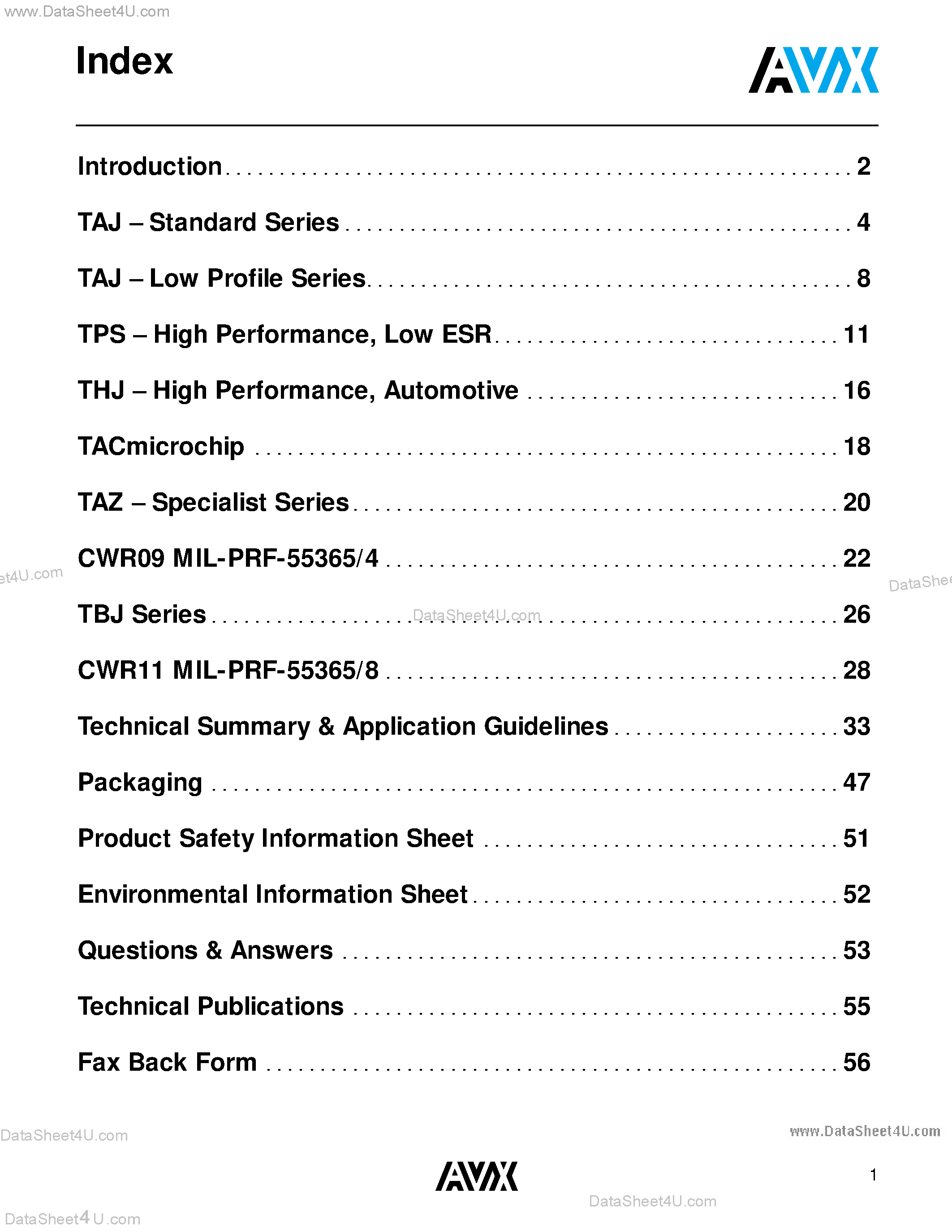 Datasheet TBJAxxxxxxxx - (TBJ Series) Surface Mount Tantalum Capacitors page 2
