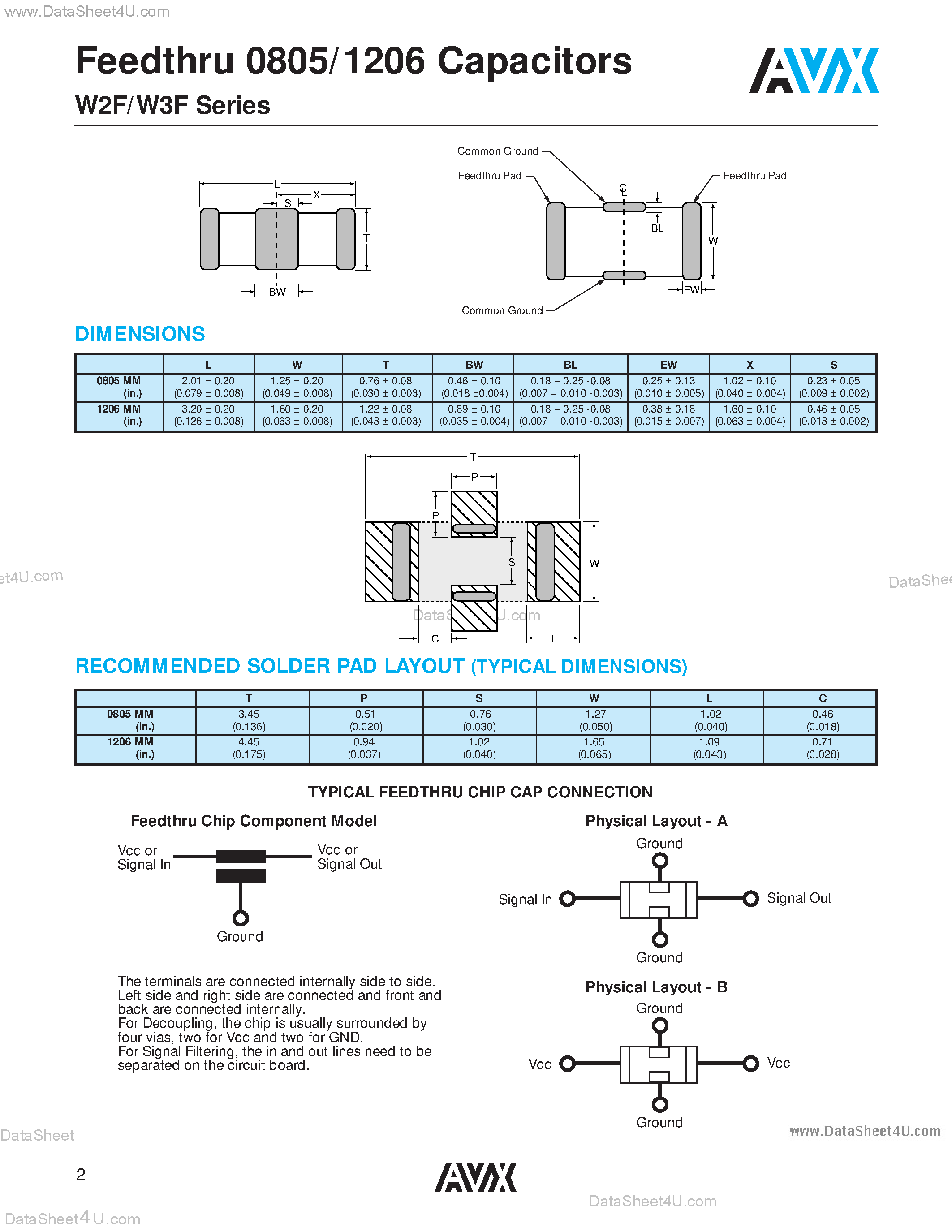 Даташит на микросхему W2F11A1018AT1A страница 2 Даташит W2F11A1018AT1A - (W2F Series) Capacitors страница 2