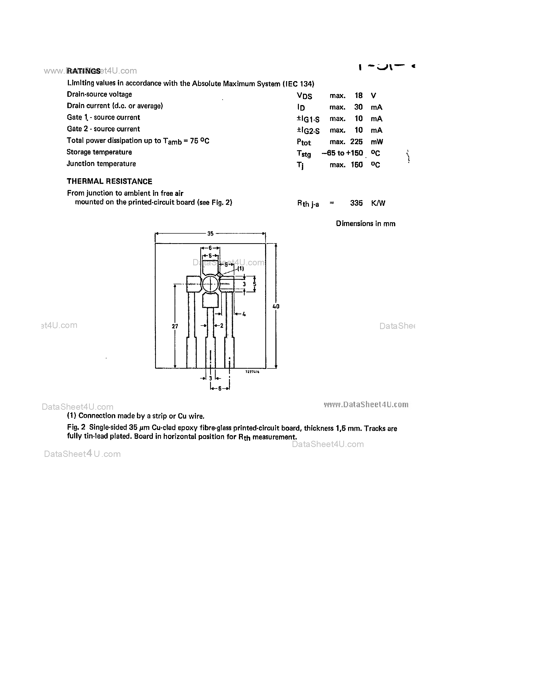 Datasheet BF980 - Silicon N-Channel Dual Gate MOS-FET page 2