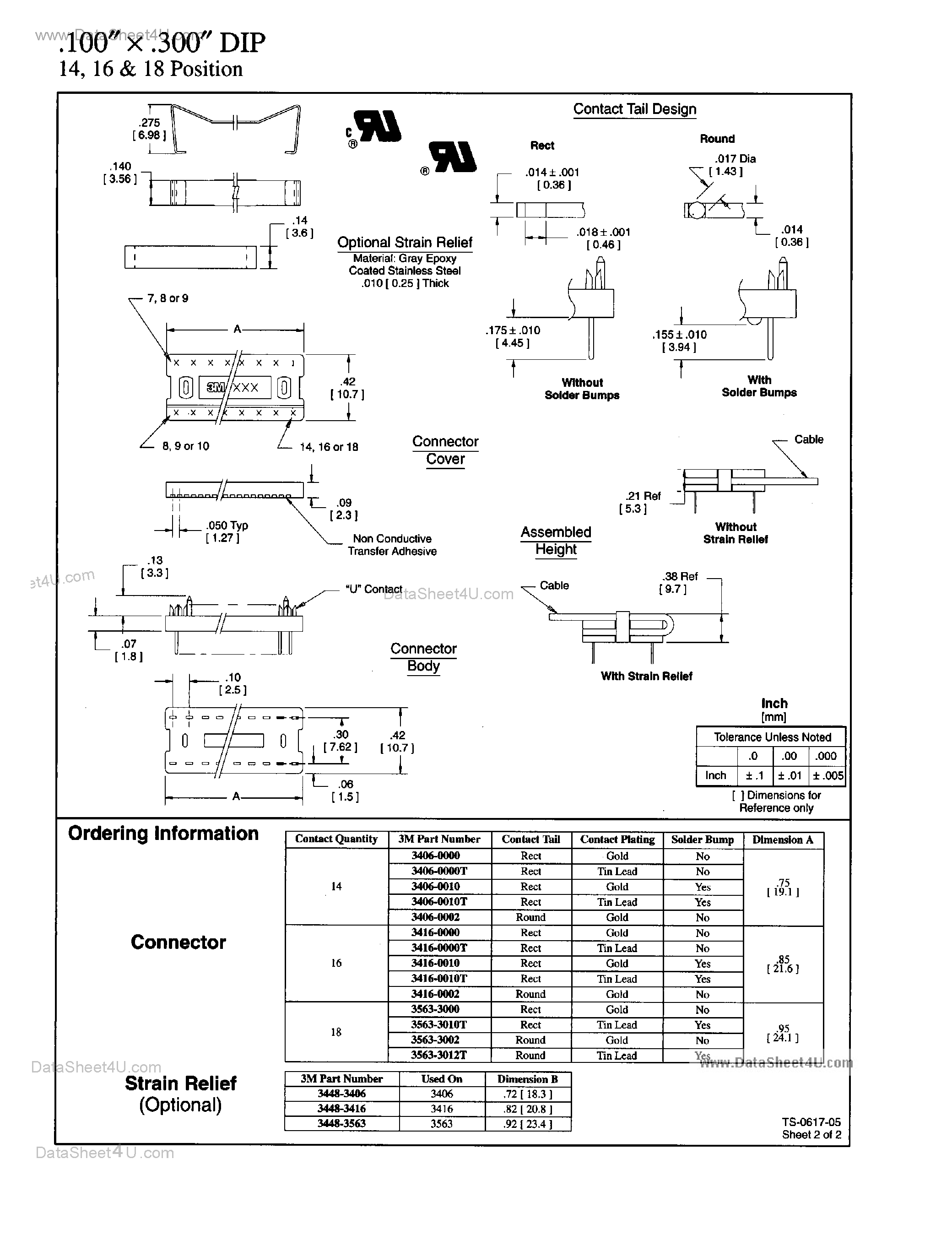 Даташит 3416-0000 - HEADER CONNECTOR страница 2