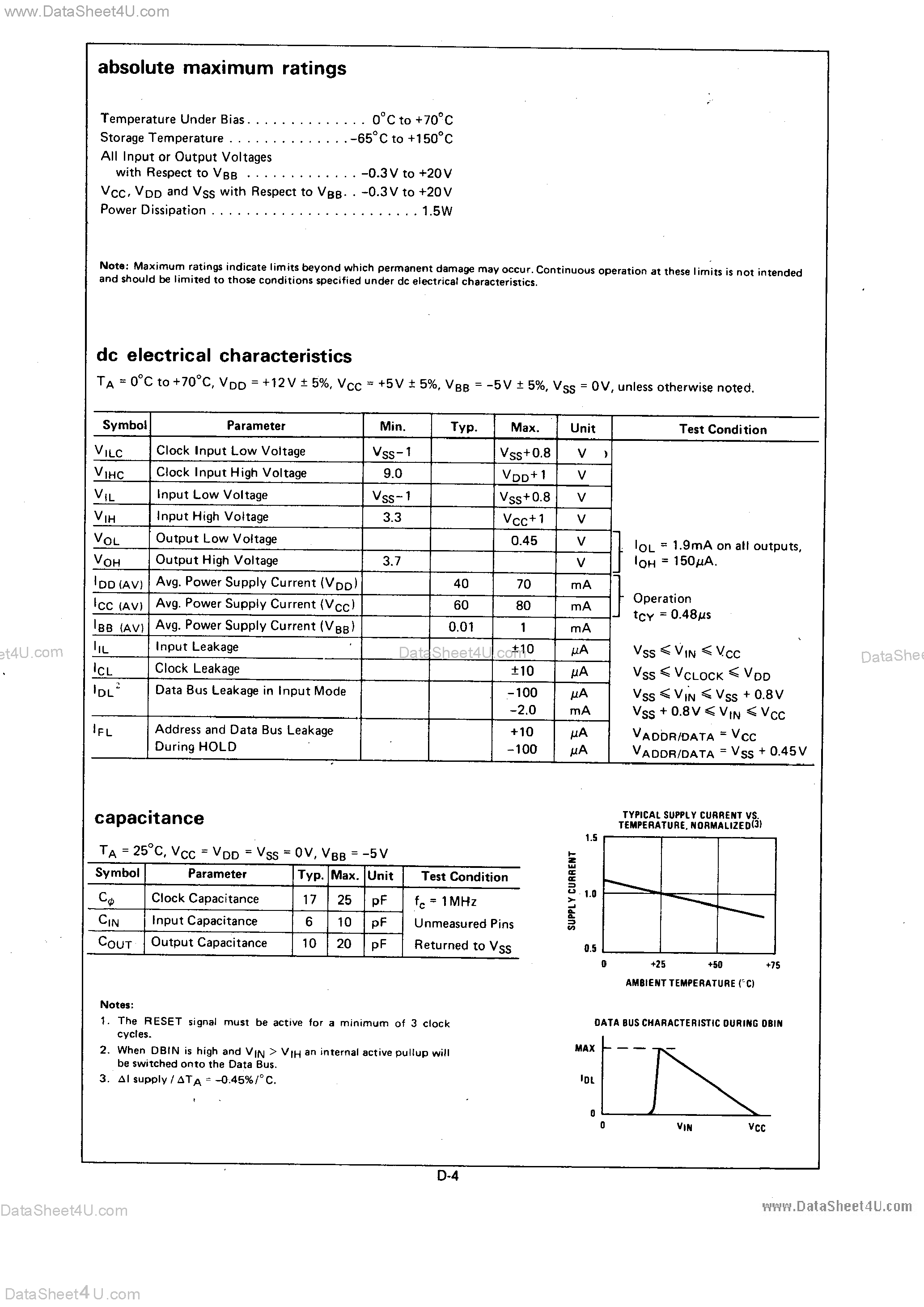 Datasheet INS8080A - 8-Bit N-CHANNEL MICROPROCESSOR page 2