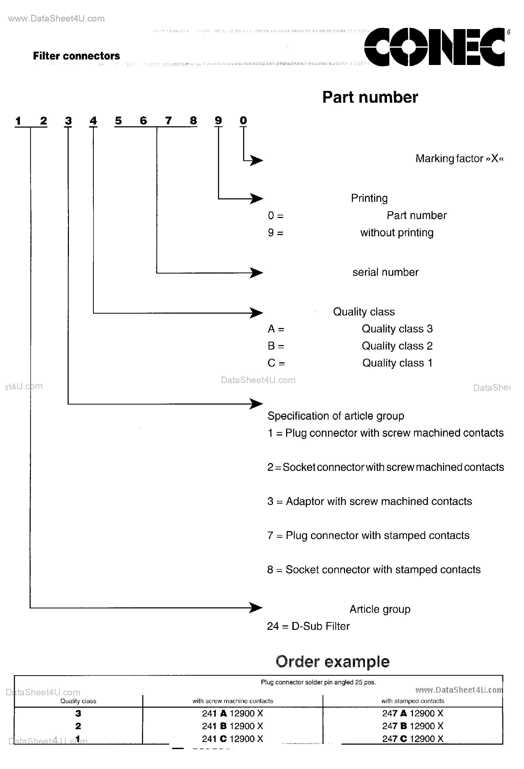 Даташит 241A20810X - CONNECTOR страница 2