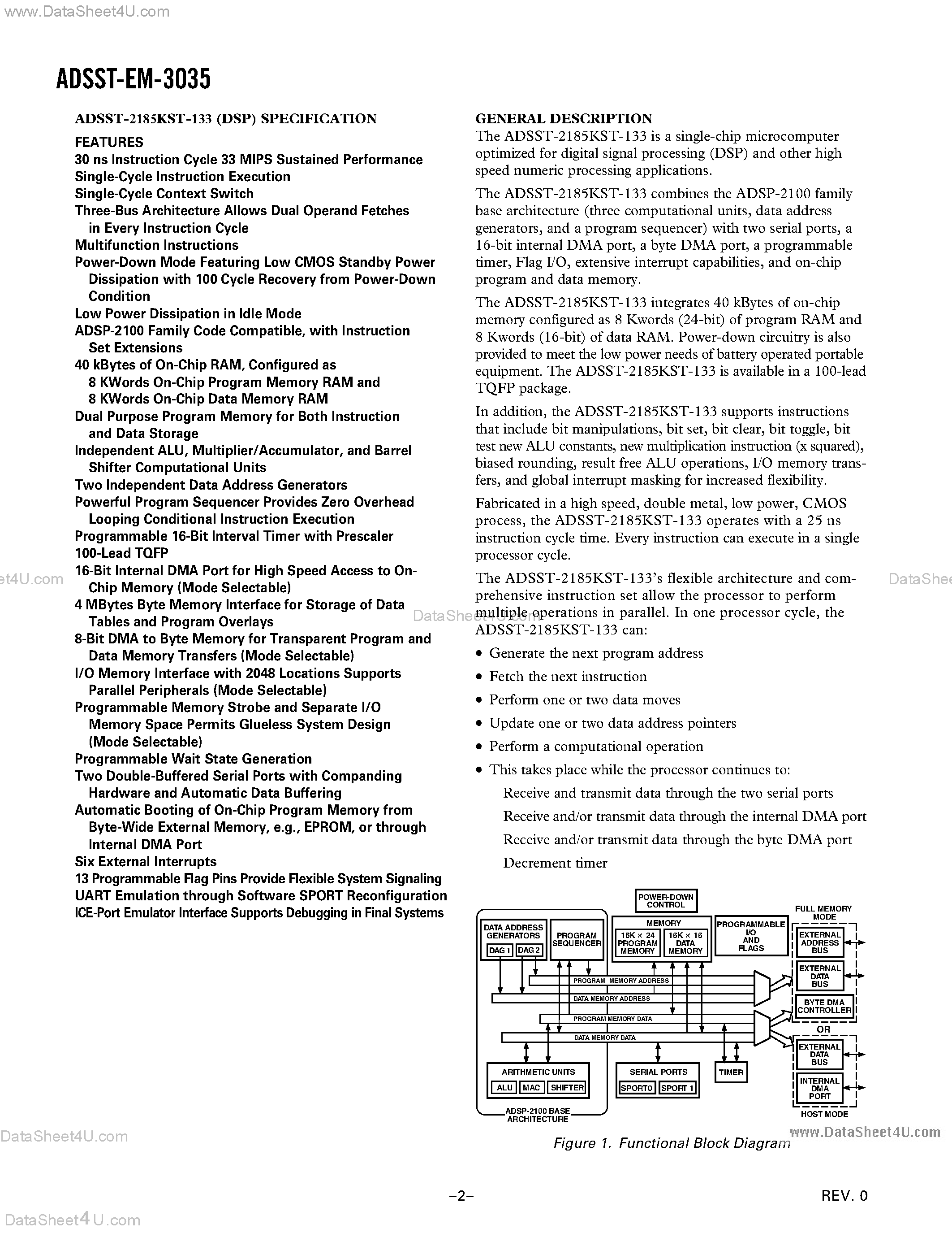 Datasheet ADSST-EM-3035 page 2 Datasheet ADSST-EM-3035 - 3-Phase Electronic Energy Meter page 2
