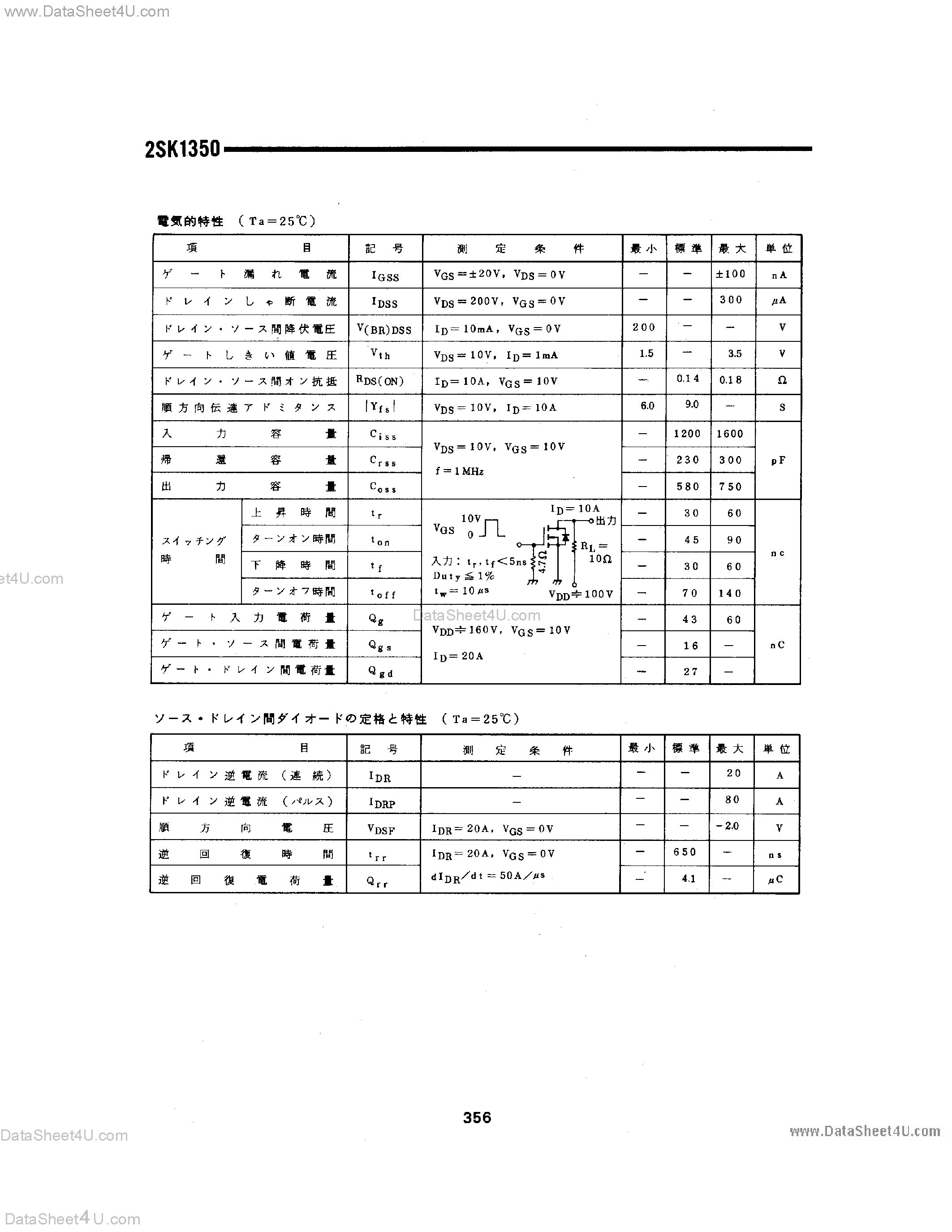 Datasheet 2SK1350 - 2SK1350 page 2