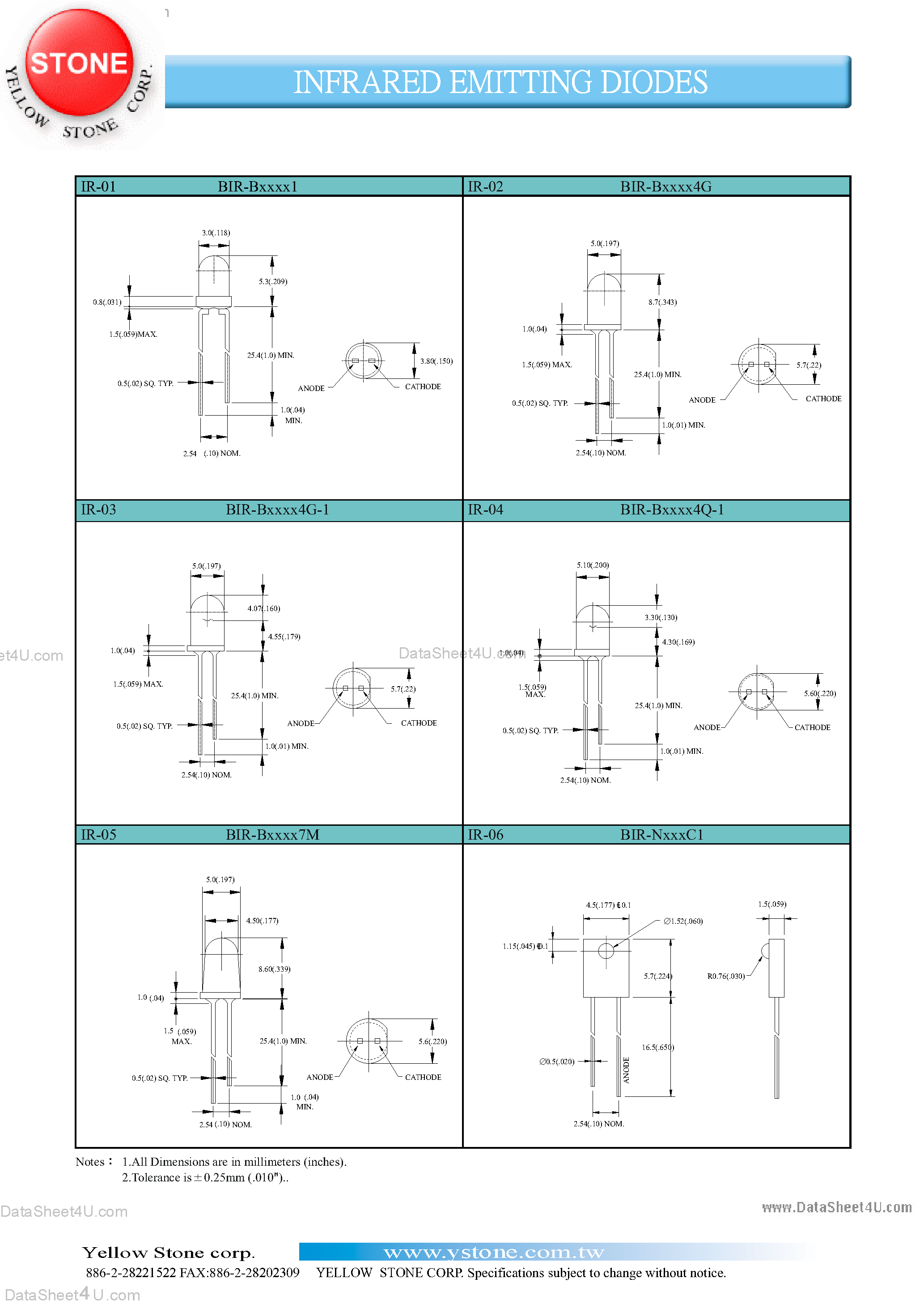 Даташит BIR-BM17J4Q-1 - INFRARED EMITTING DIODES страница 2