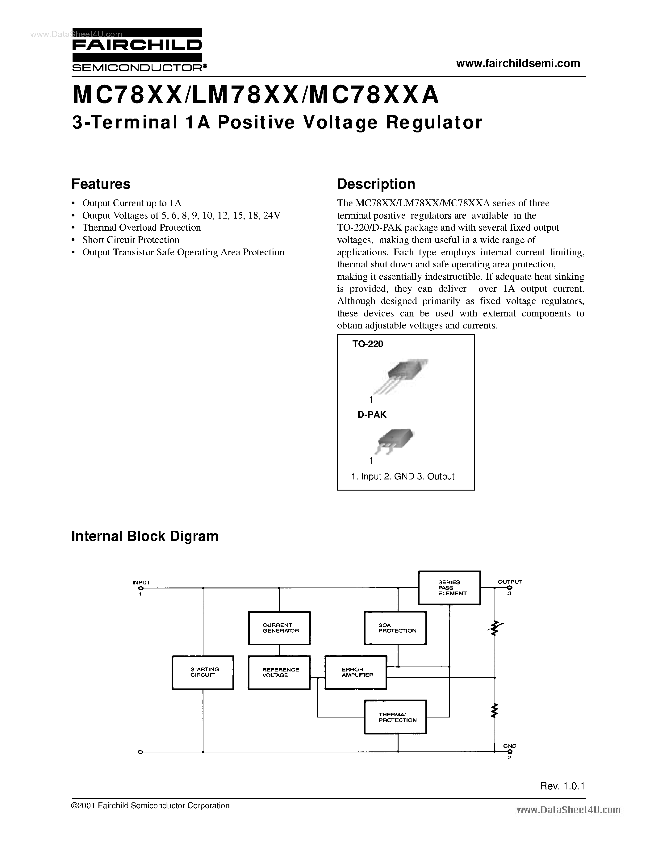 Даташит 7812CT - Search -----> MC7812CT страница 1