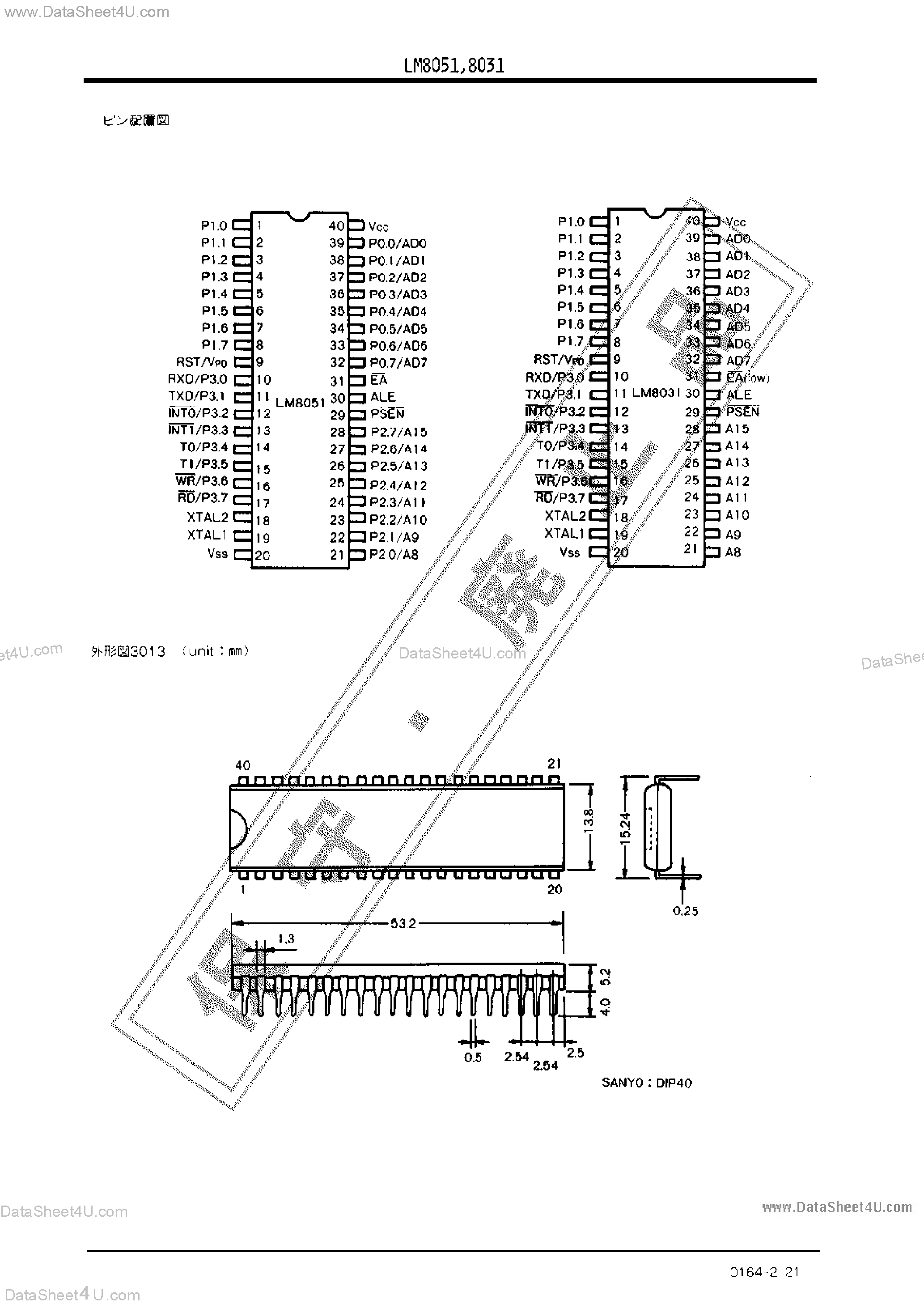 Datasheet LM8031 - (LM8031 / LM8051) E/D MOS LSI page 2