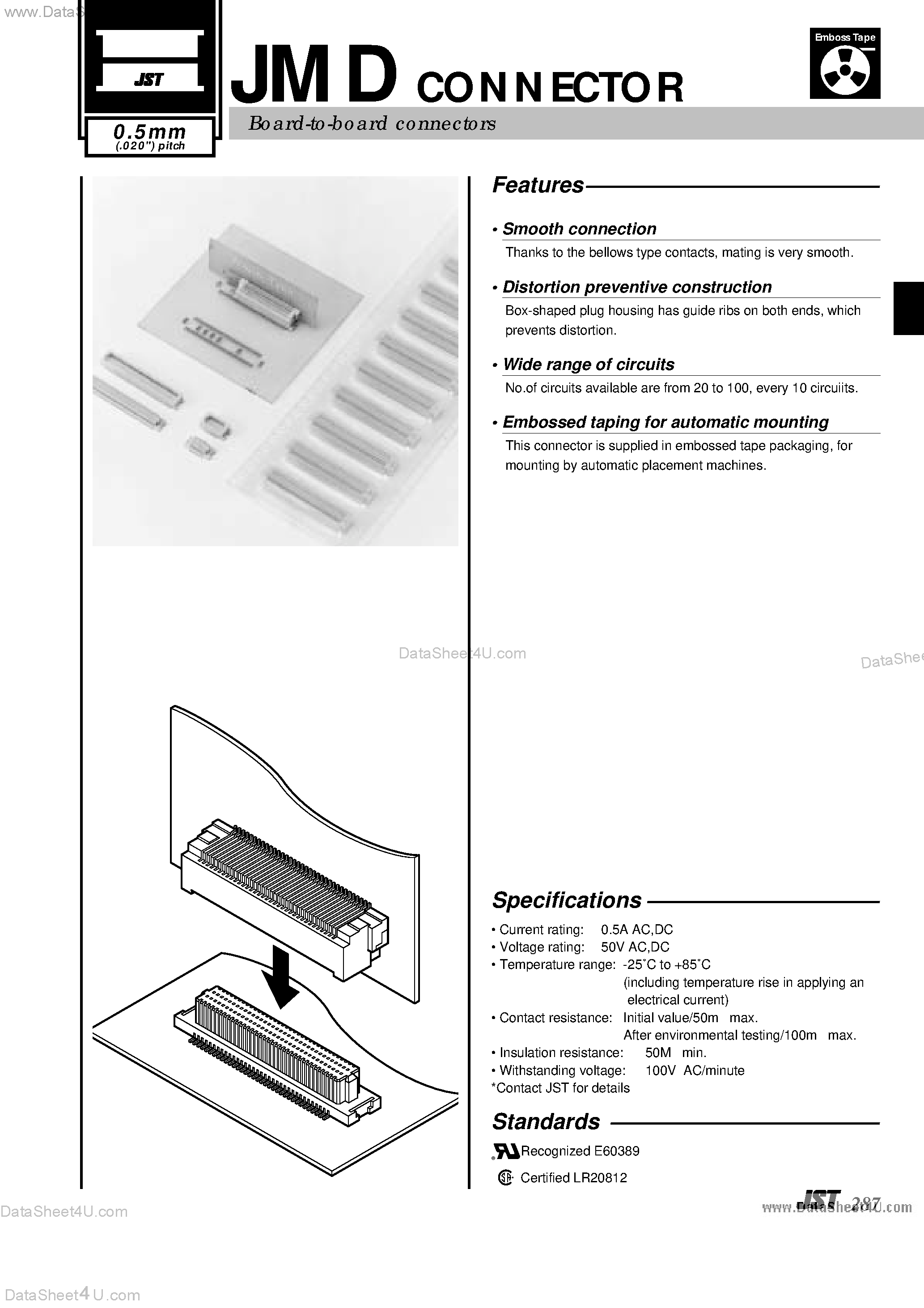 Даташит 30PS-JMDSS-G-1-TF - JMD Connector страница 1