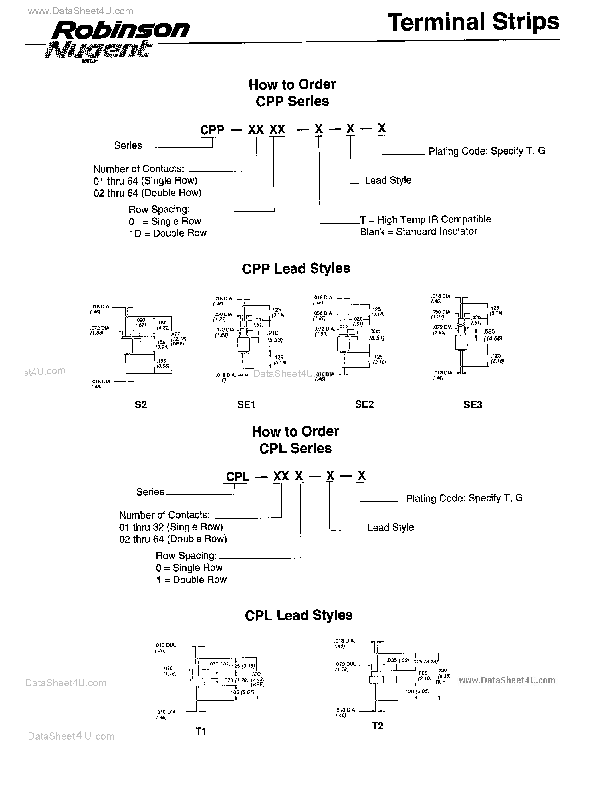Datasheet CPL-3xx-x-x page 2 Datasheet CPL-3xx-x-x - HEADER CONNECTOR page 2