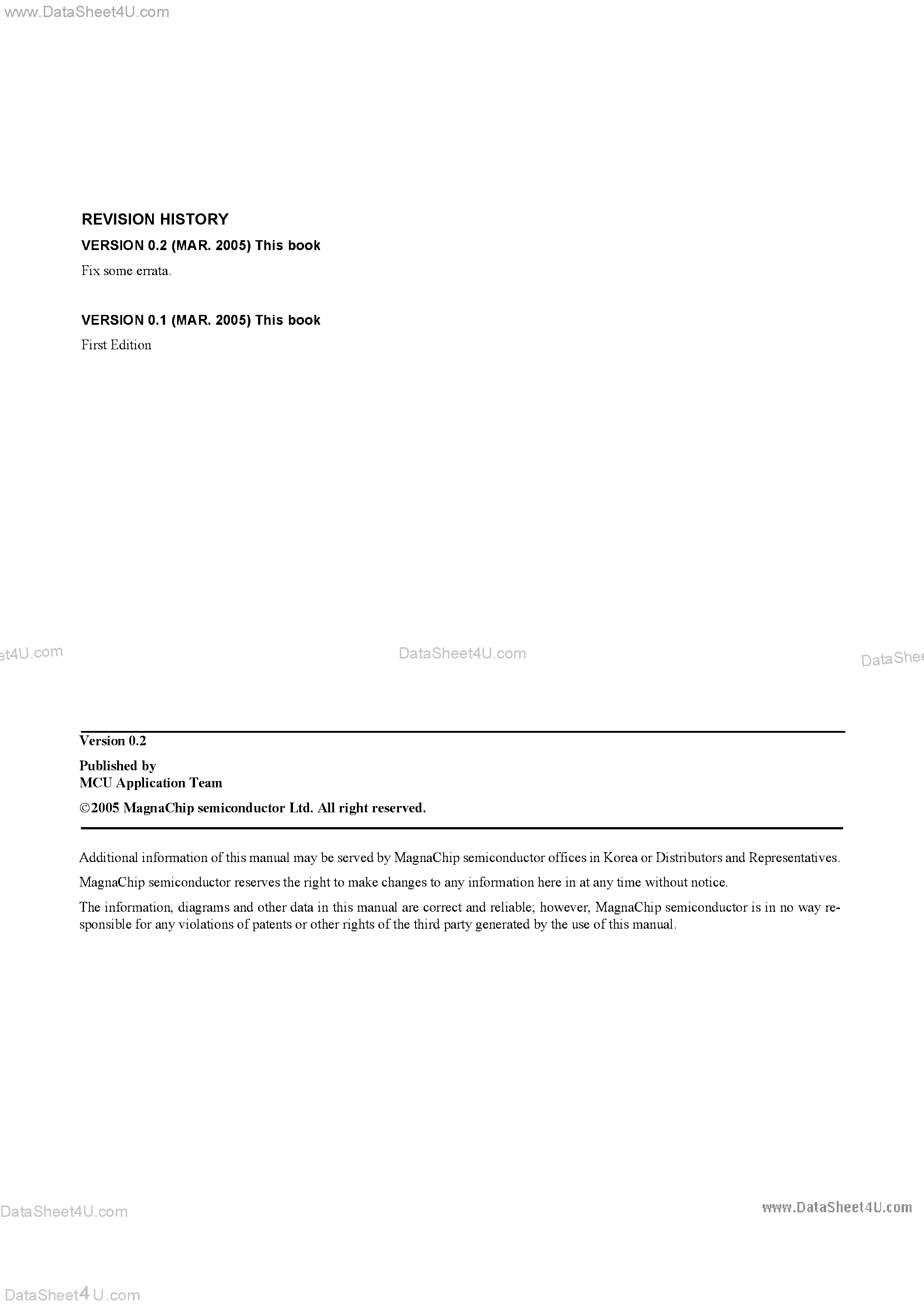 Даташит MC83C0304 - (MC83C0xxx / MC83F0xxx) 8-Bit Microcontrollers страница 2