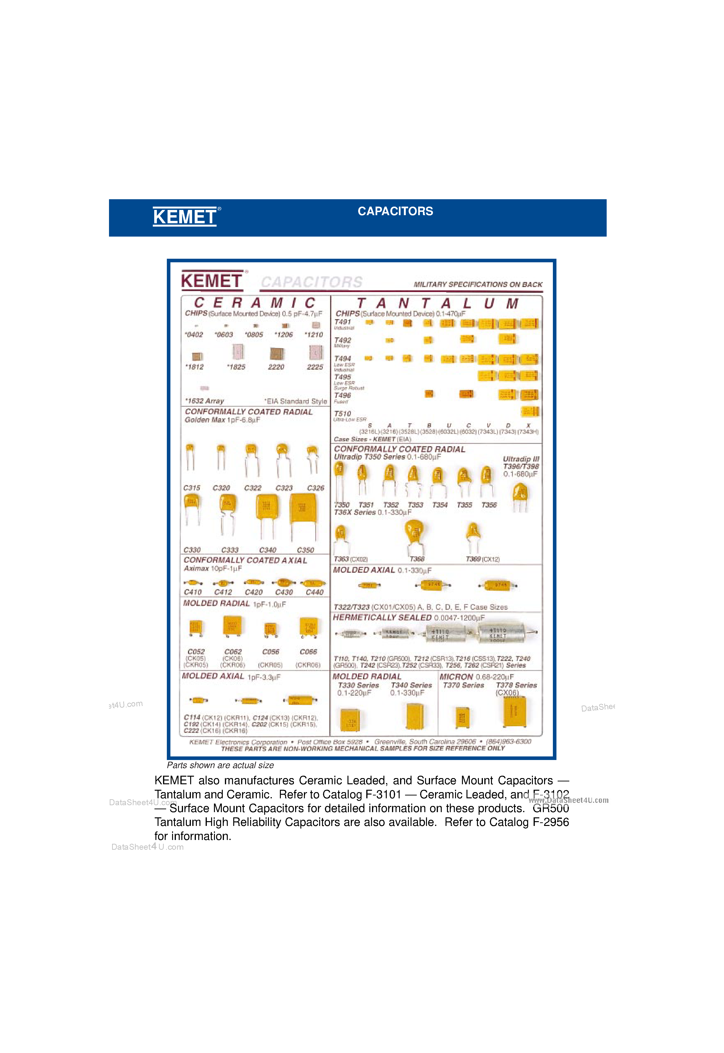 Datasheet T322E226M035AS page 2 Datasheet T322E226M035AS - Capacitors page 2