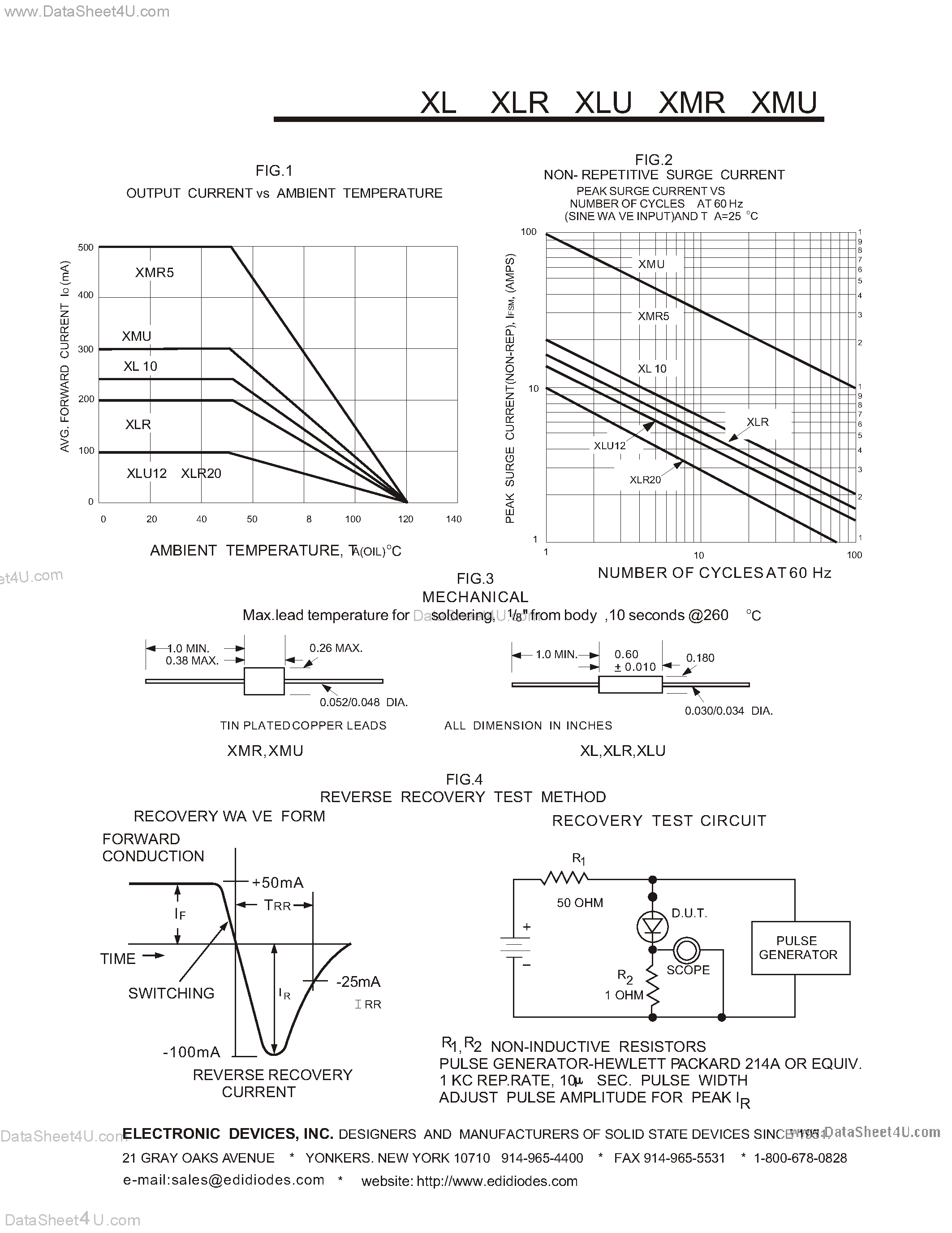 Datasheet XLR10 page 2 Datasheet XLR10 - (XLR5 - XLR20) RECTIFIER DIODE page 2