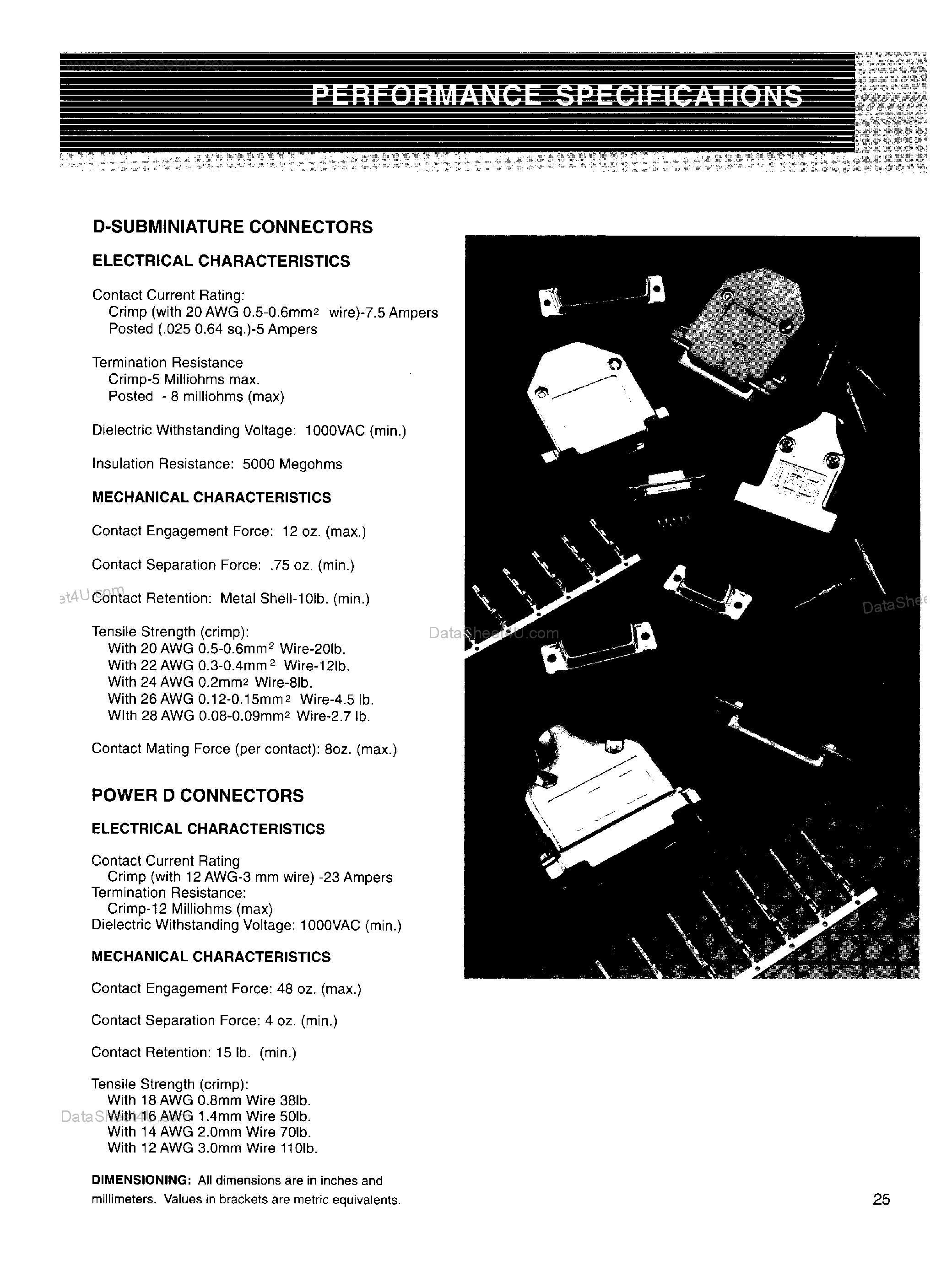 Datasheet DB25S - CONNECTOR page 2
