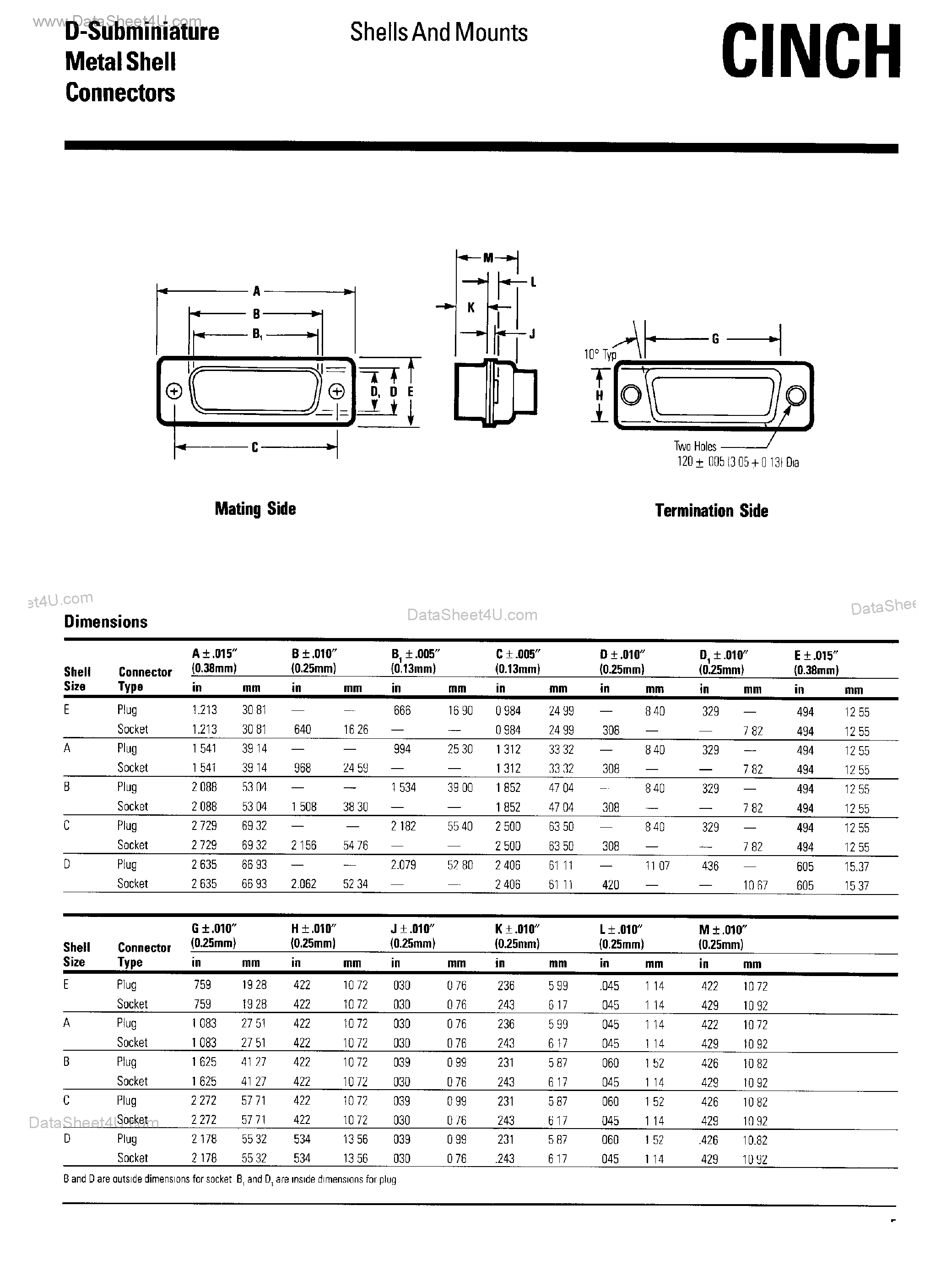 Даташит DB25S - CONNECTOR страница 2