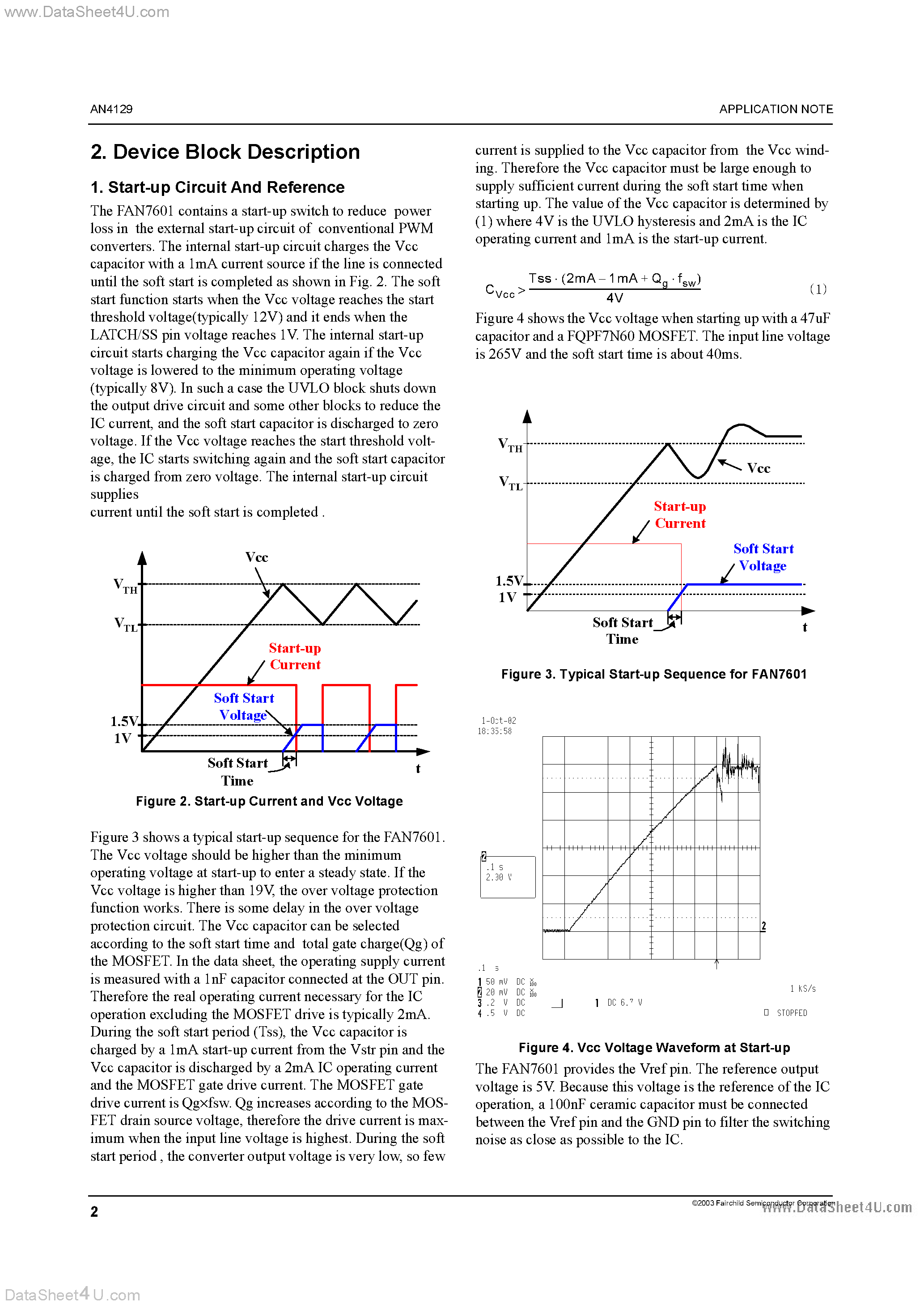Datasheet AN4129 page 2 Datasheet AN4129 - Green Current Mode PWM Controller FAN7601 page 2