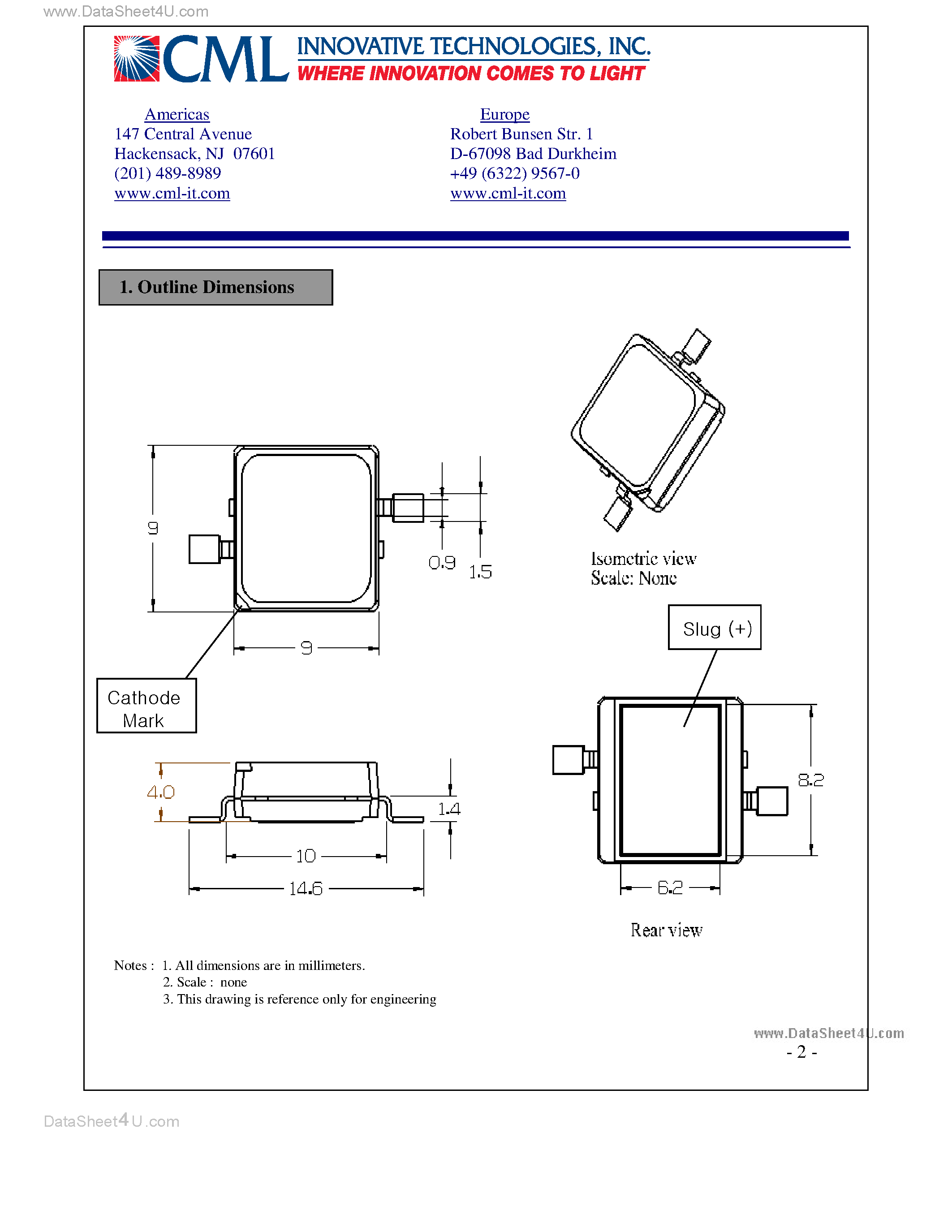 Datasheet CMDA31 - (CMDA31 / CMDA32) Power LED (1 Watt) on Star PCB page 2