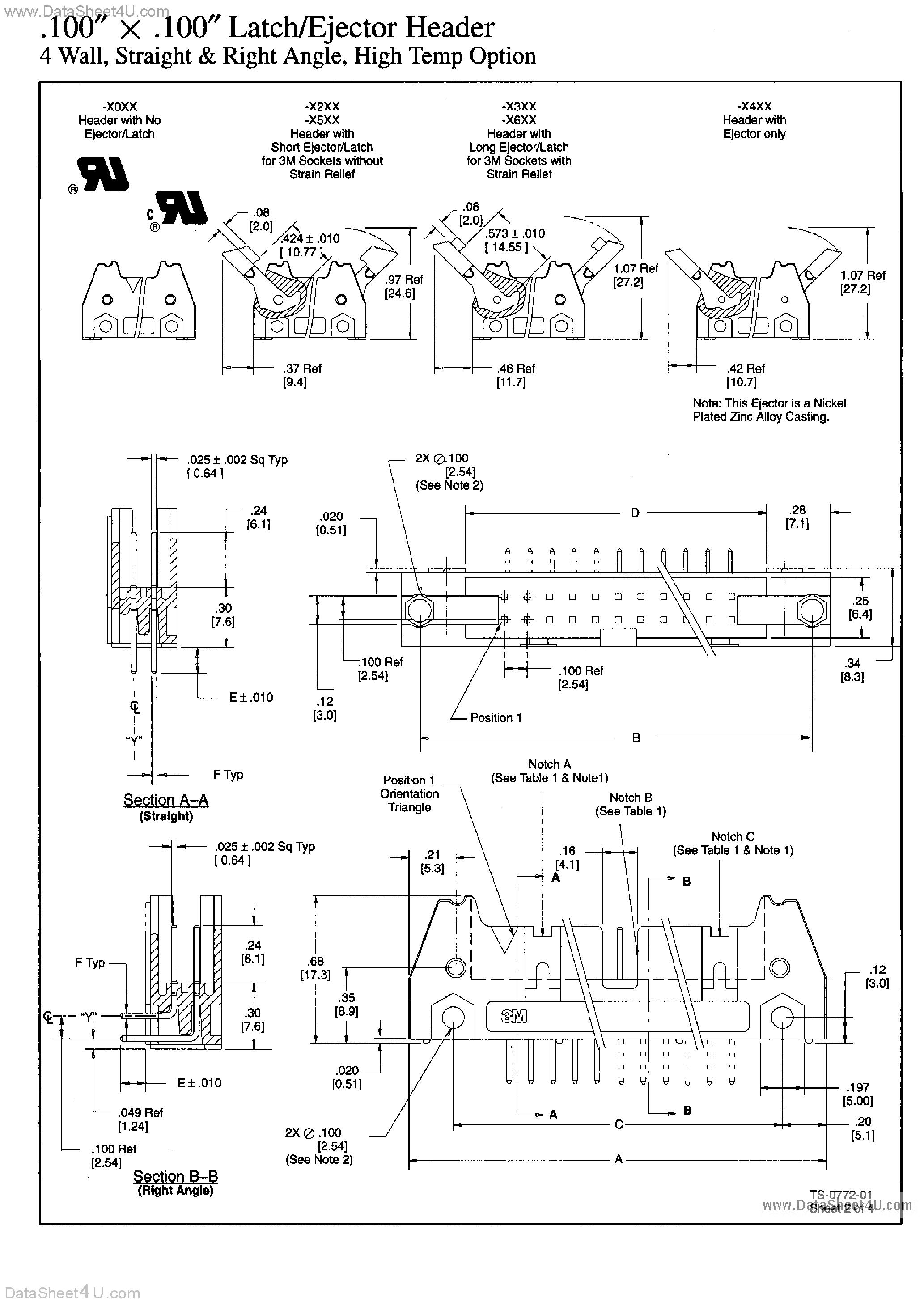 Даташит 3433-6302 - HEADER CONNECTOR страница 2