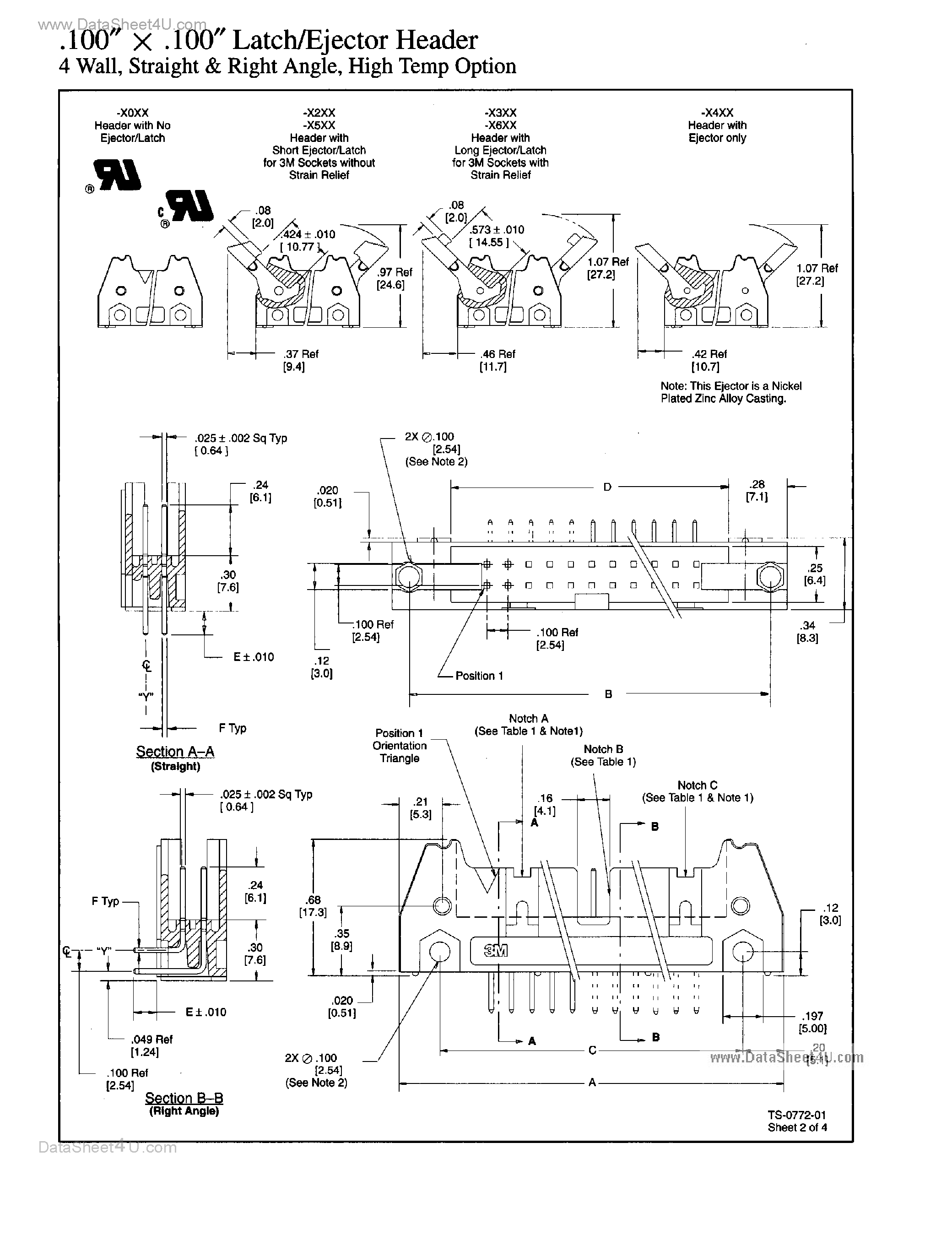 Даташит 3429-6203 - HEADER CONNECTOR страница 2
