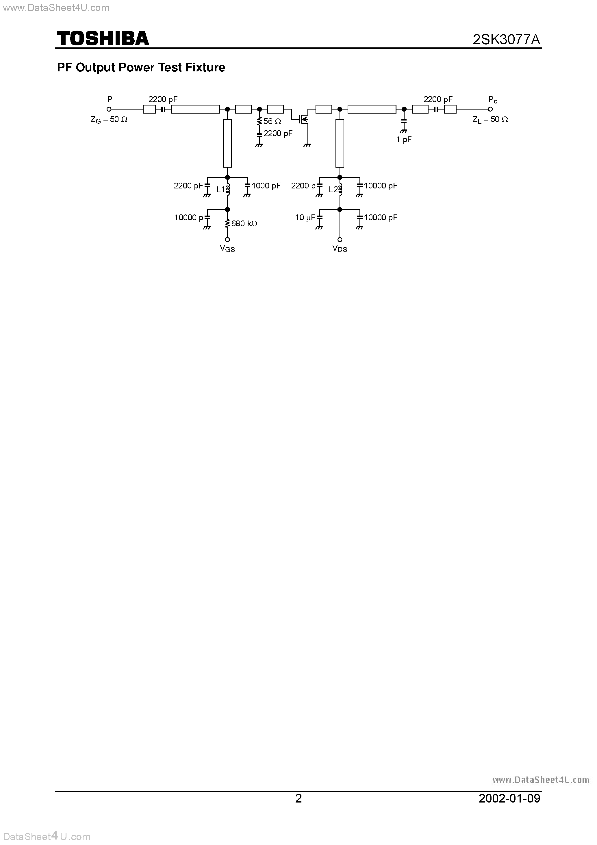 Даташит 2SK3077A - VHF/UHF Band Amplifier Applications страница 2