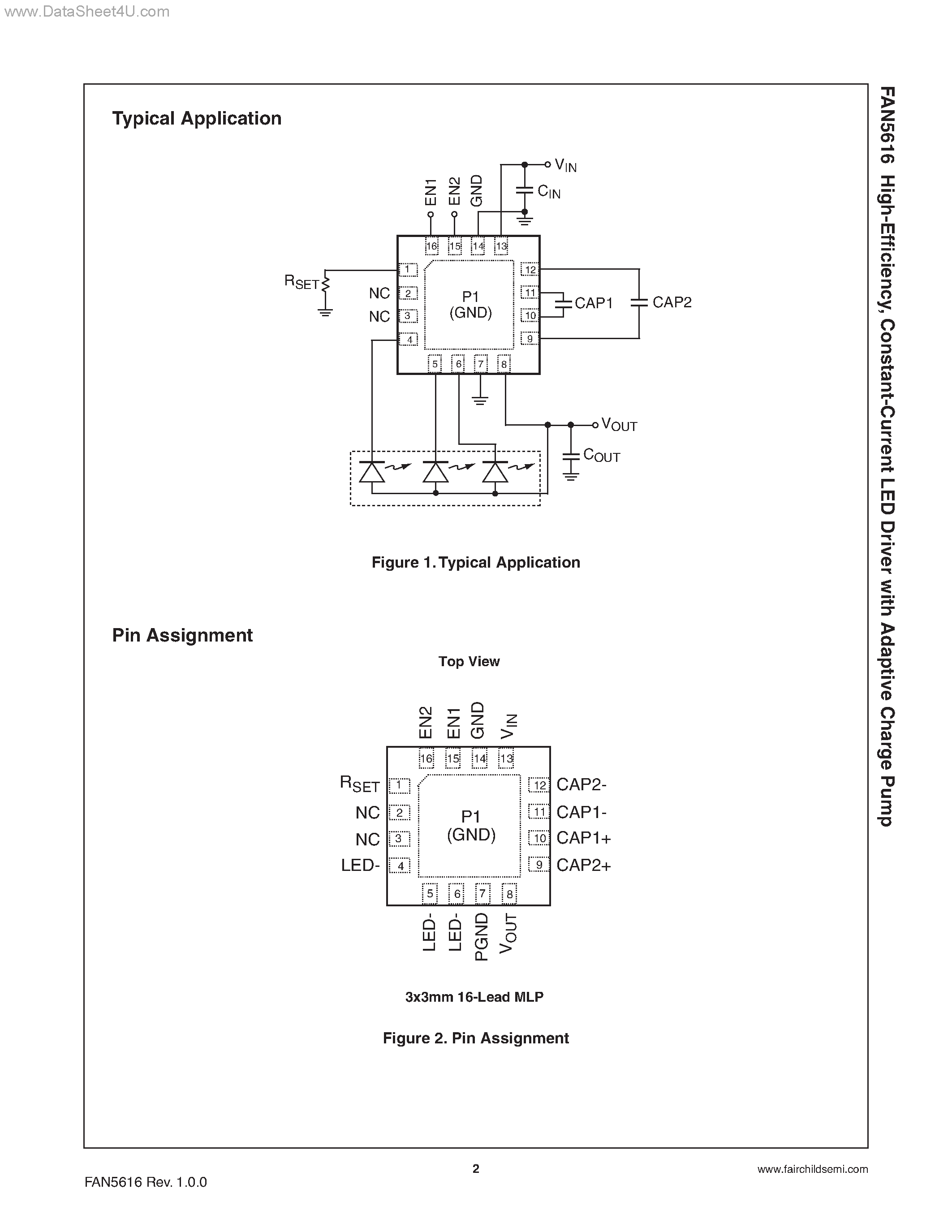 Даташит FAN5616 - Constant-Current LED Driver страница 2