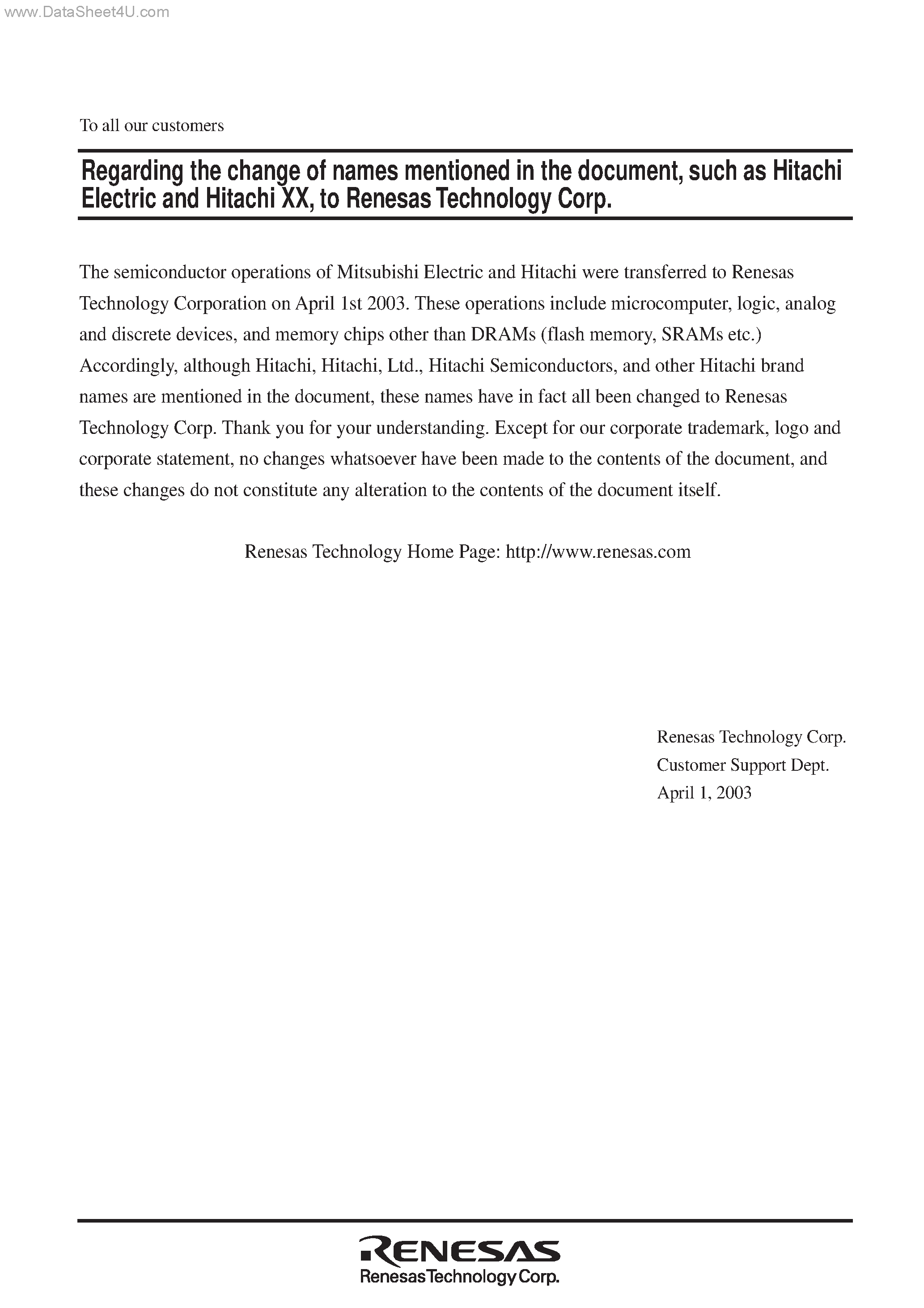 Datasheet HAT1072H - Silicon P Channel Power MOS FET Power Switching page 1
