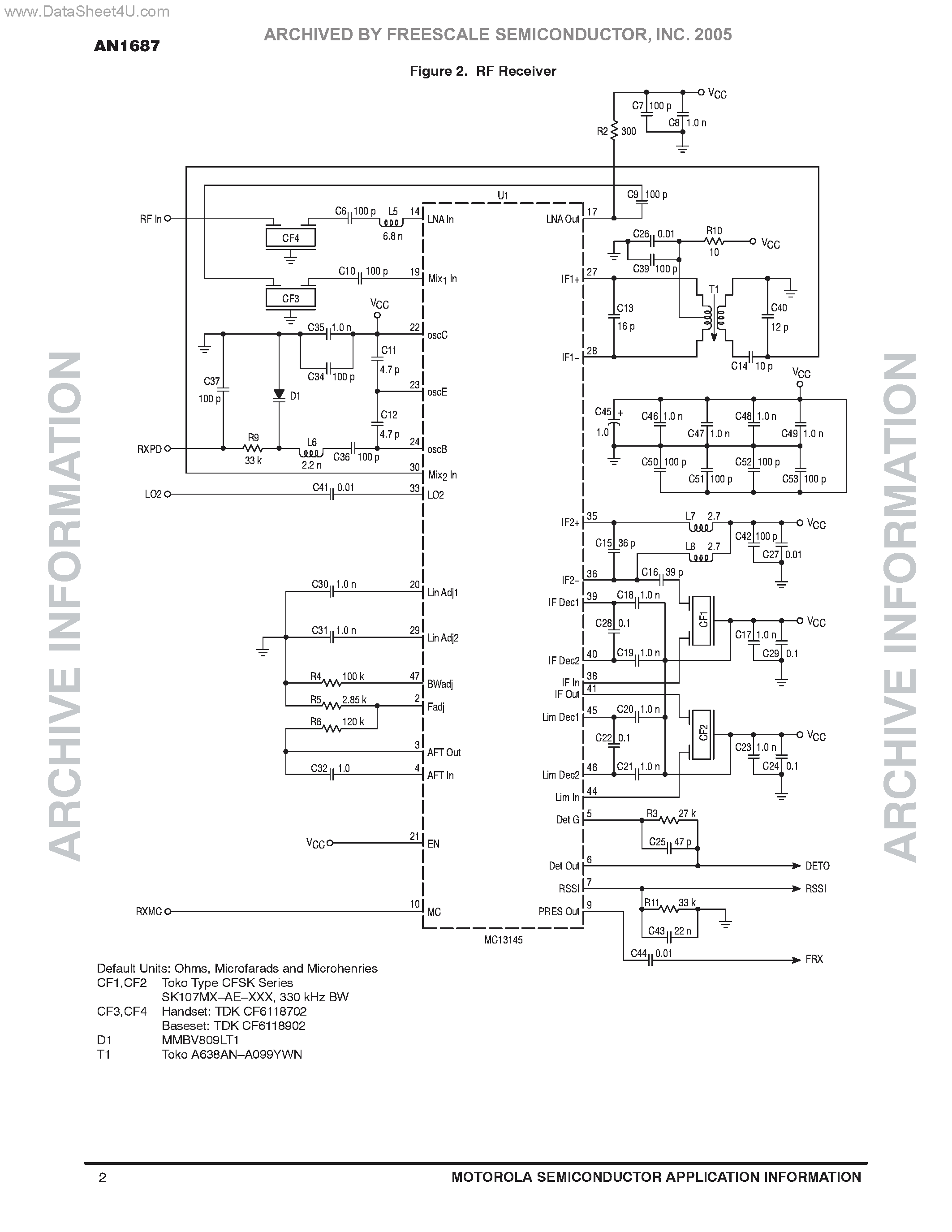 Datasheet AN1687 - A FULL-FEATURED WIRELESS INTERFACE page 2