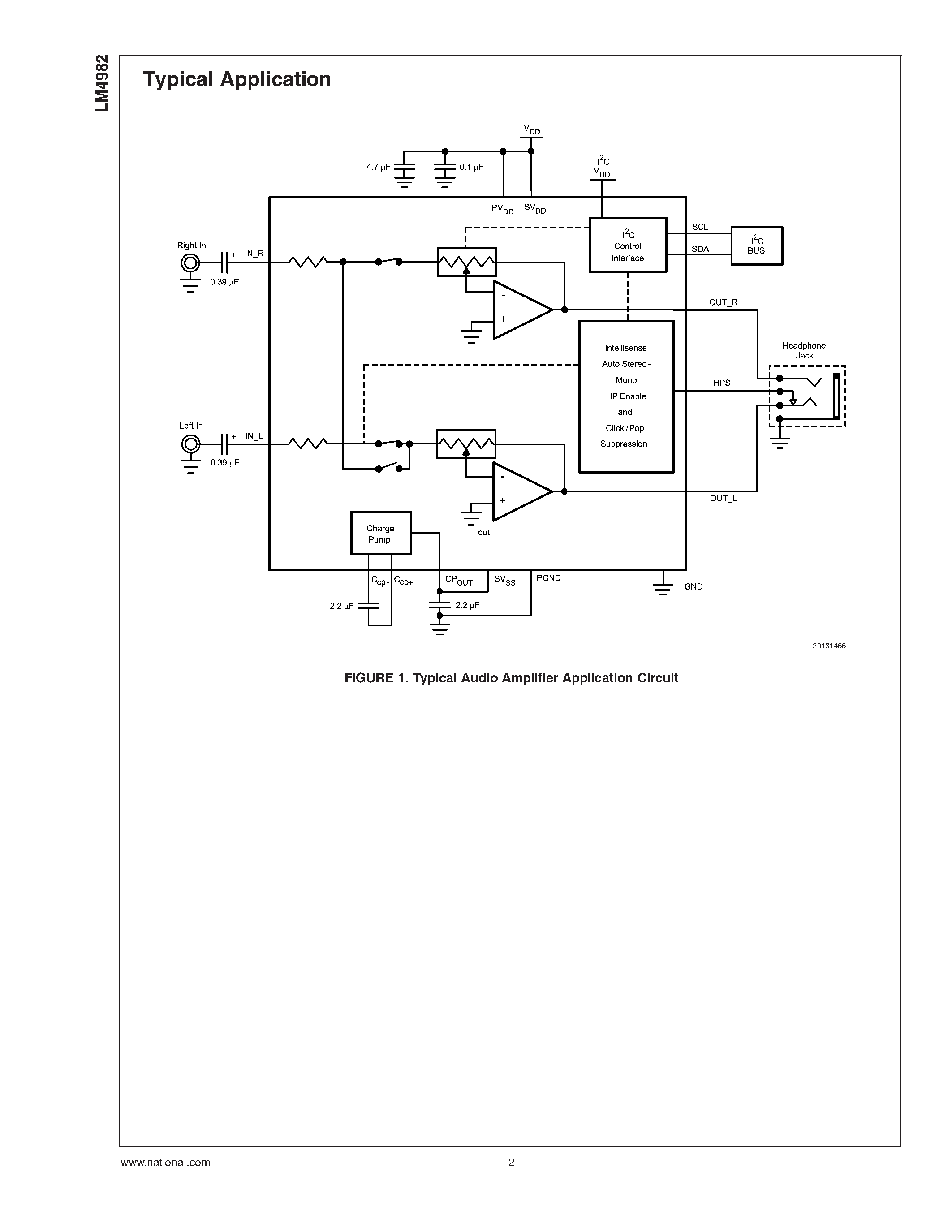 Datasheet LM4982 - Stereo Headphone Amplifier page 2