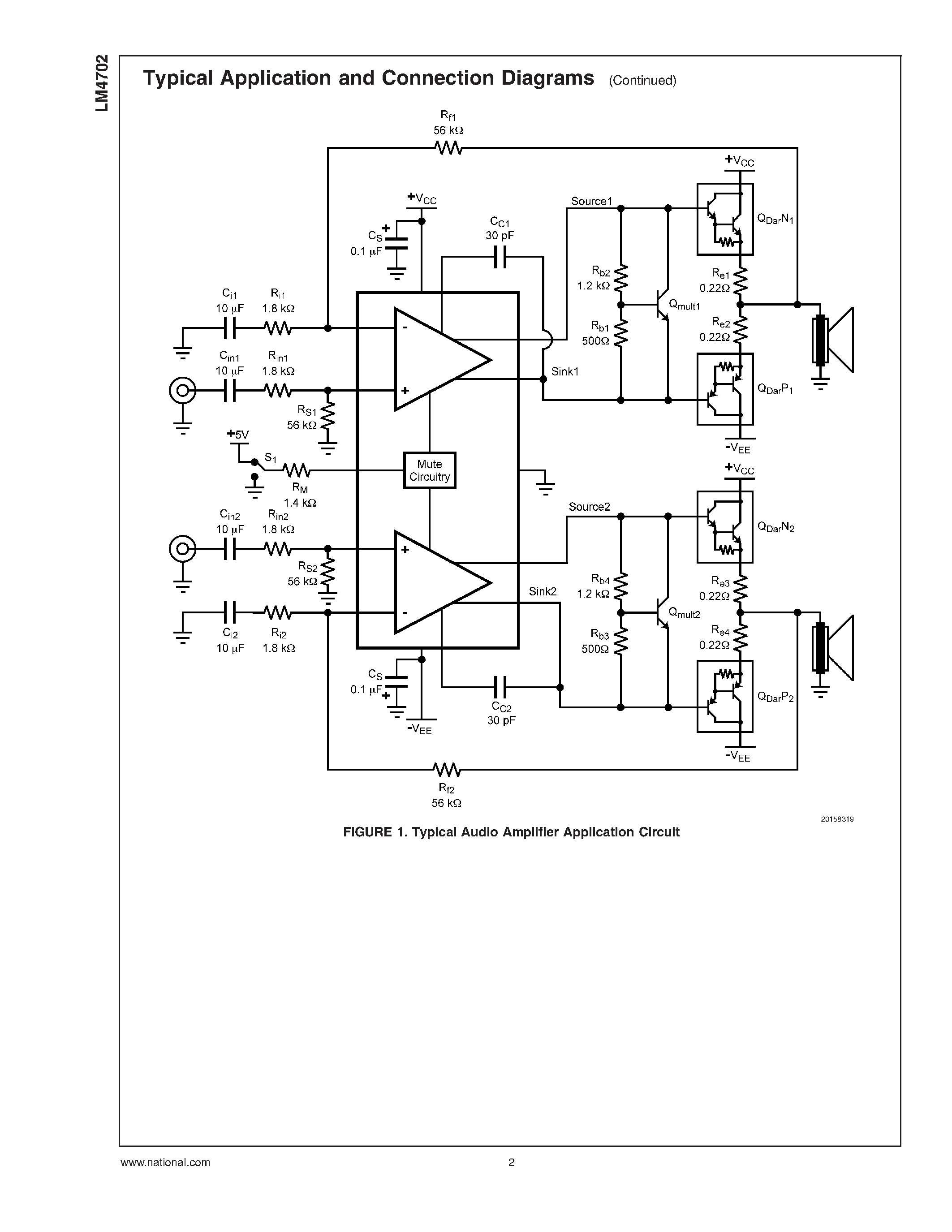 Даташит на микросхему LM4702 страница 2 Даташит LM4702 - Overture Audio Power Amplifier Series Stereo High Fidelity Driver страница 2